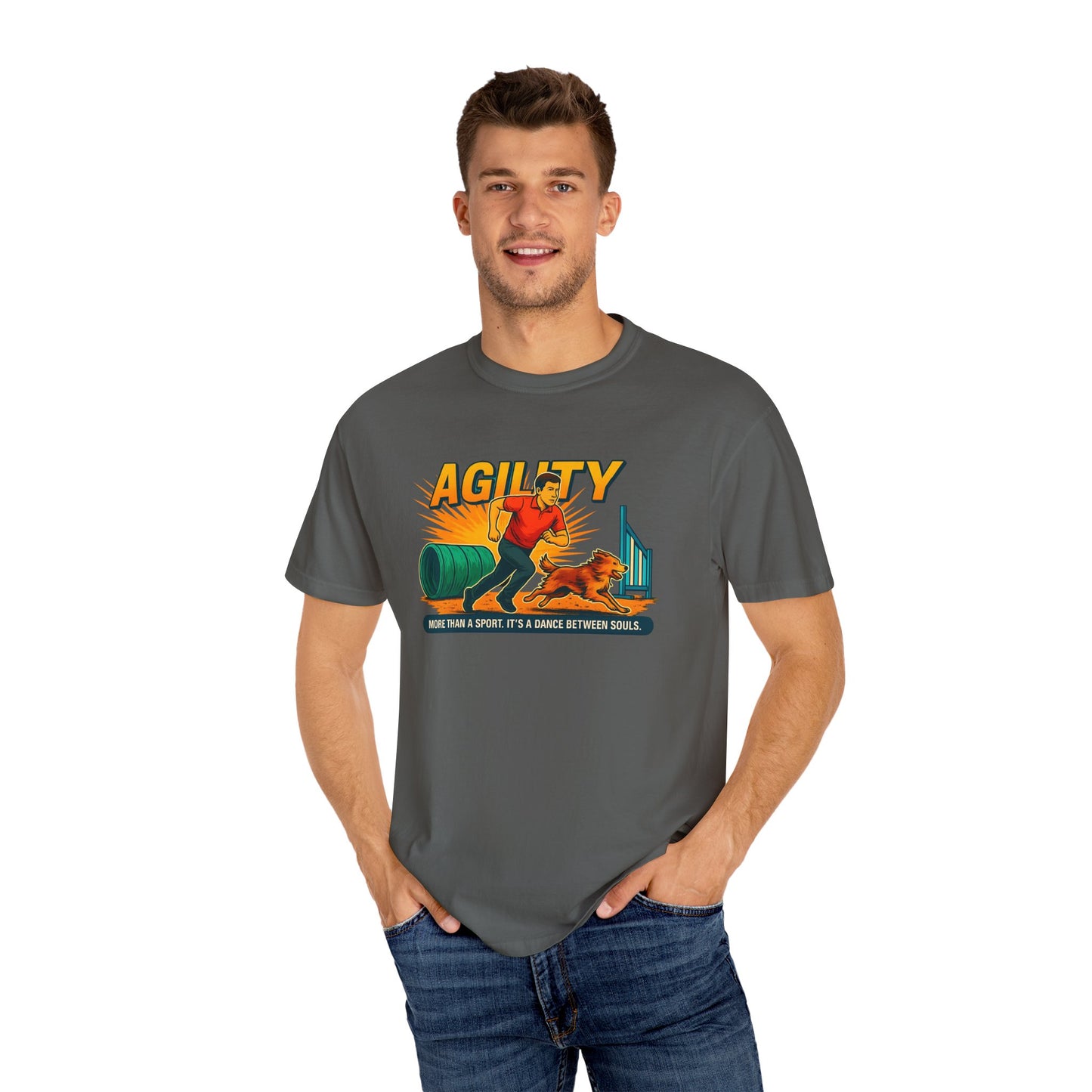 Agility Unisex Garment-Dyed T-Shirt - More Than a Sport, It's a Dance Between Souls