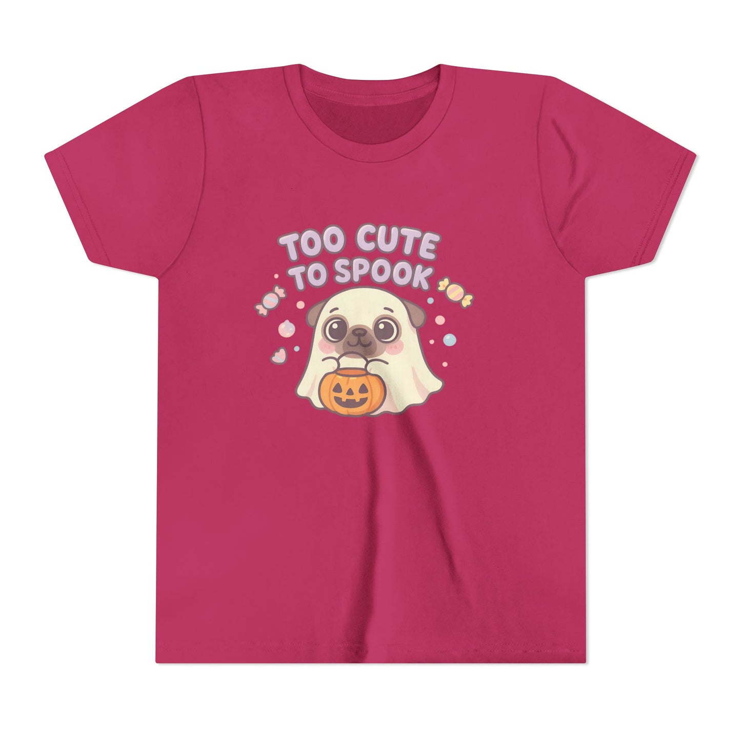 Cute Halloween Ghost Youth Tee, Spooky Shirt for Kids, Halloween Apparel, Trick or Treat T-Shirt, Funny Kids' Shirt