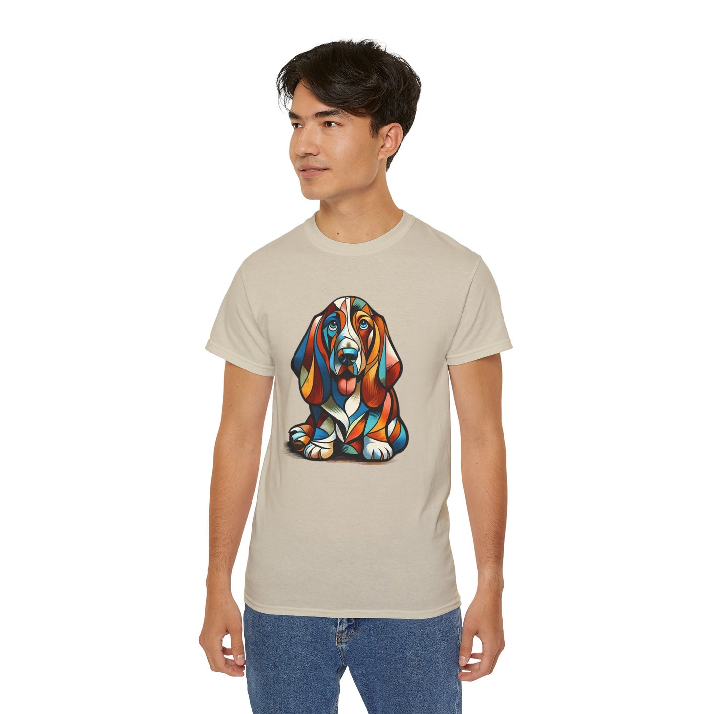 “Petcasso Pup – The Bold Basset Hound Tee” - Unisex Ultra Cotton Tee
