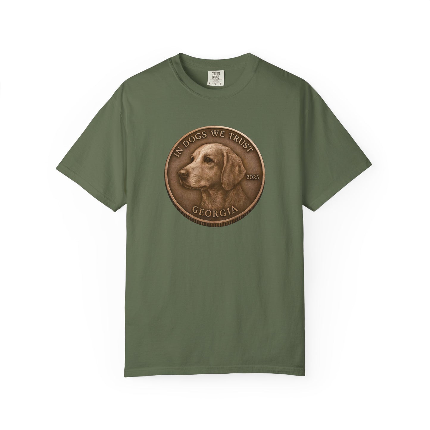 Georgia State Coin T-Shirt Collection - Proud Dog Breed Illustrations