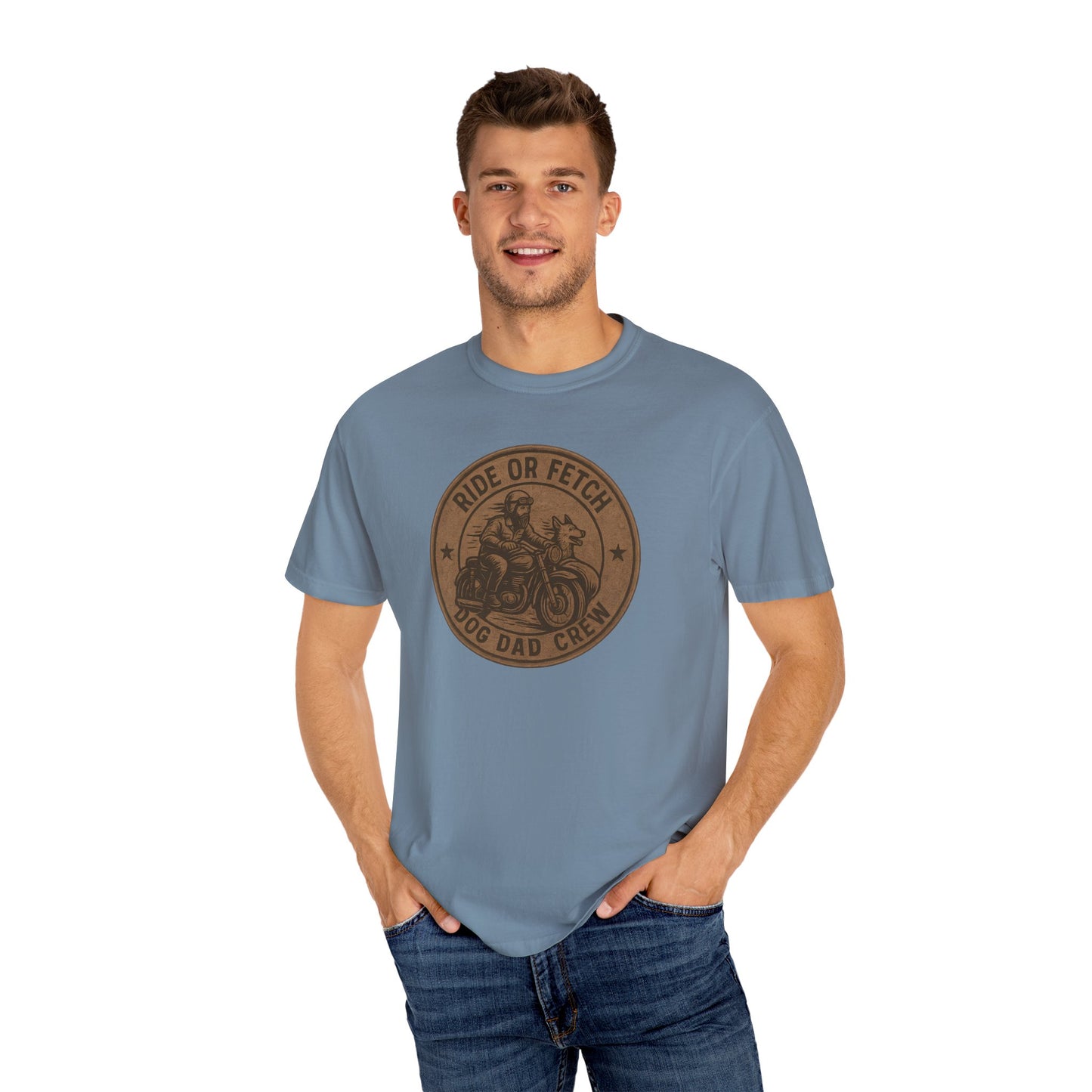 Dog Dad T-Shirt, Ride or Fetch Unisex Tee, Funny Dog Lover Gift, Pet Owner Apparel, Gifts for Father's Day, Casual Wear