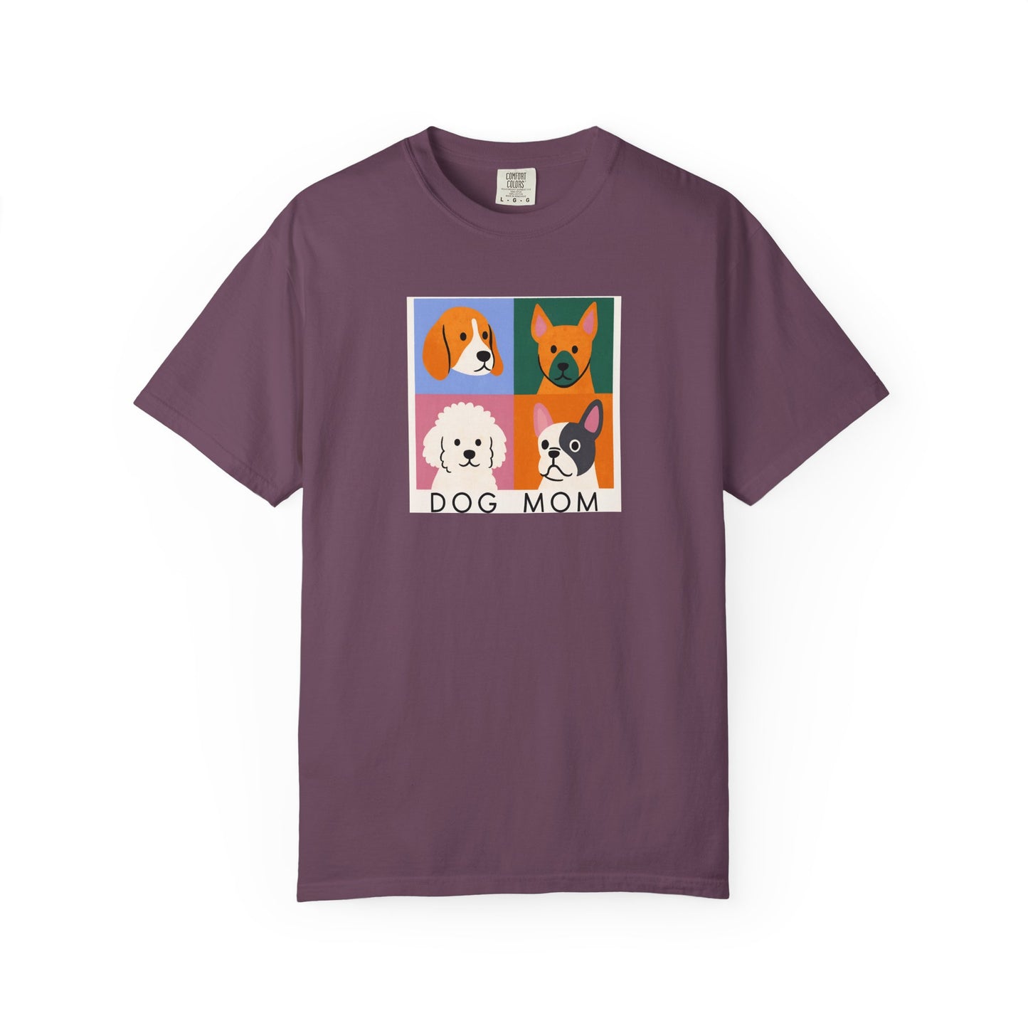 Dog Mom T-shirt - Unisex Garment-Dyed Tee for Dog Lovers