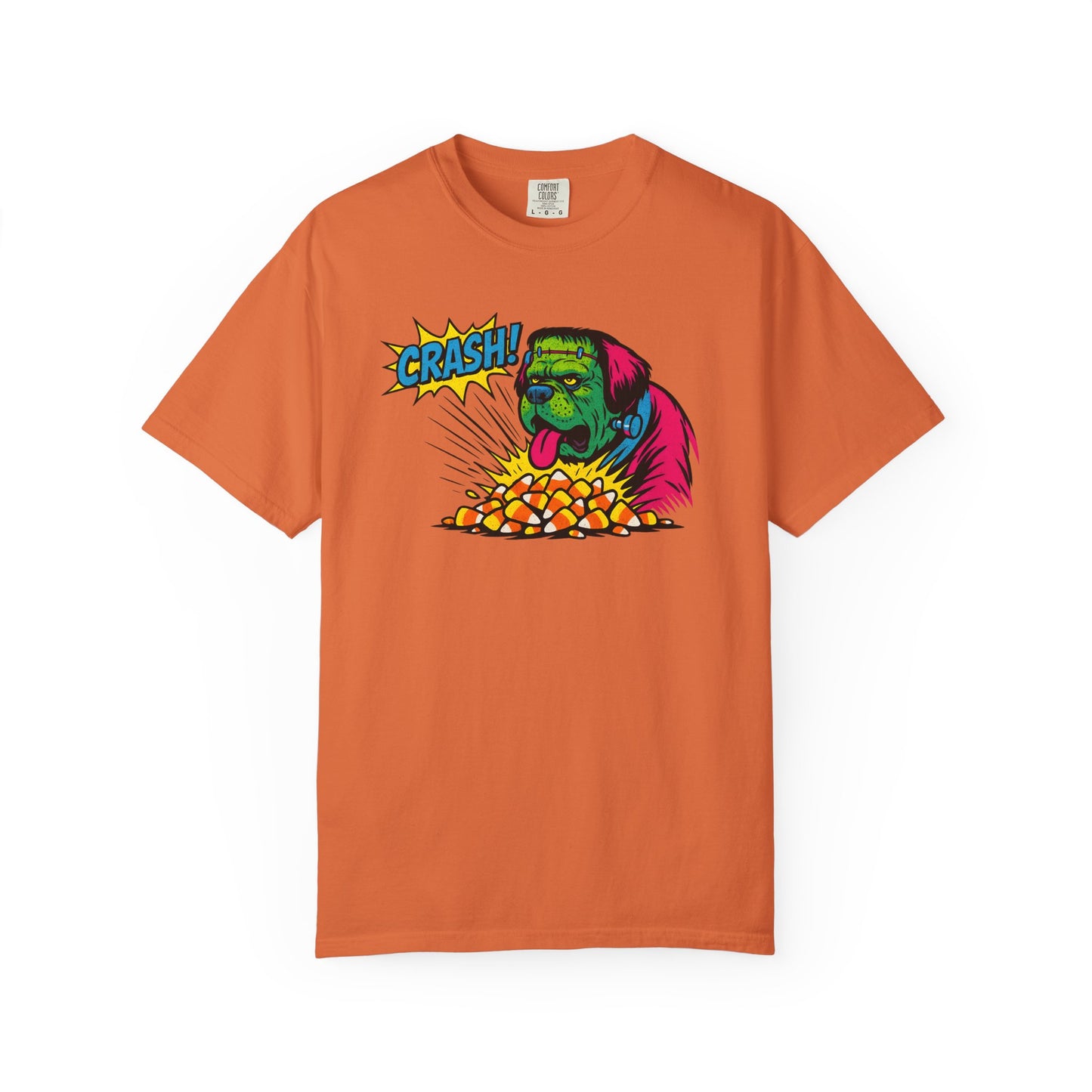 Vibrant Cartoon Graphic Tee, Crash Tee, Funky T-Shirt, Unisex Graphic Shirt, Casual Wear, Fun Gift Idea