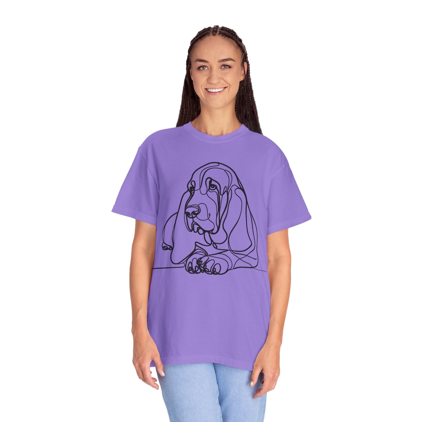 Basset Hound Line Art T-Shirt