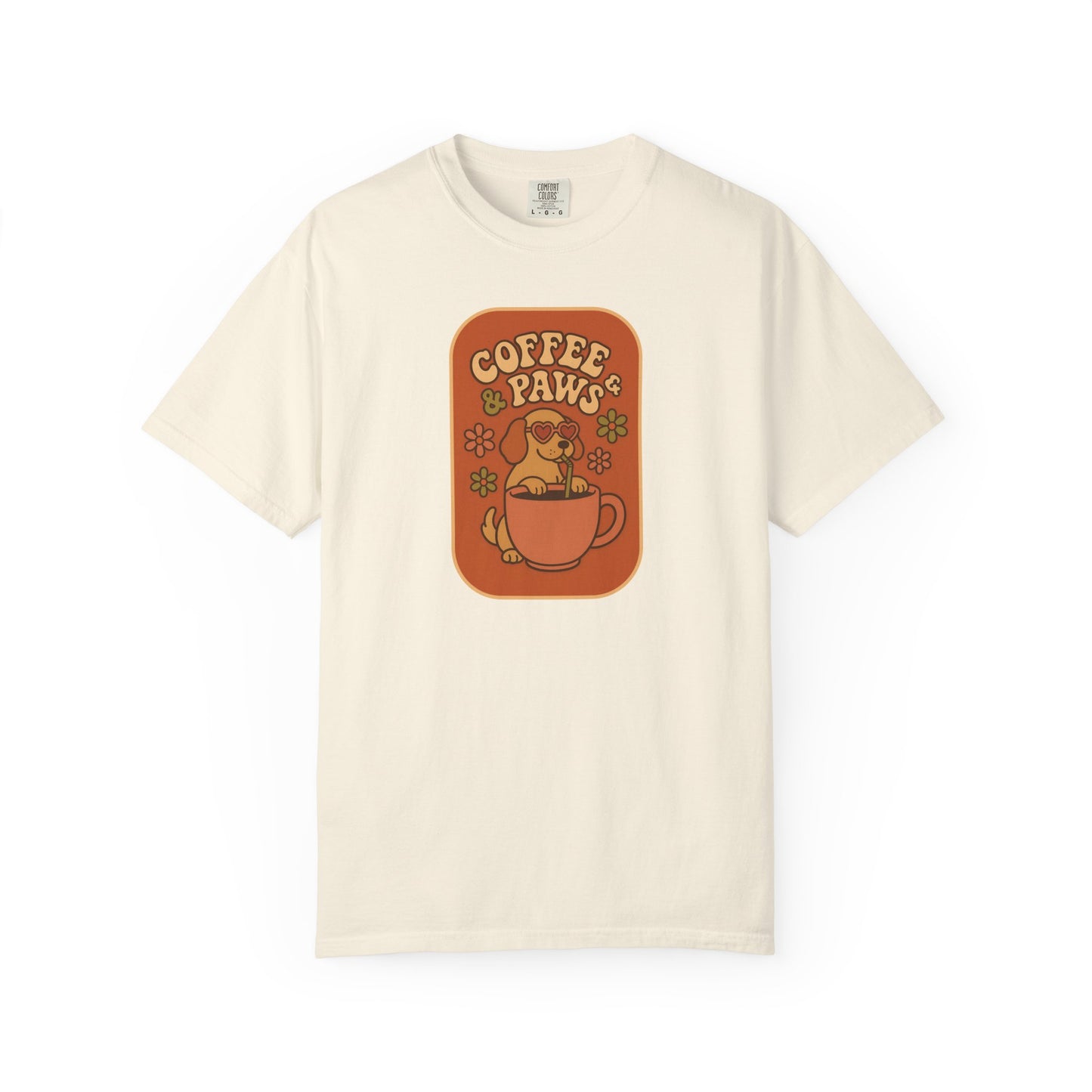 Coffee Paws Unisex T-shirt - Perfect for Dog Lovers, Casual Wear, Gift for Pet Owners, Cozy Vibe, Every Day Wear