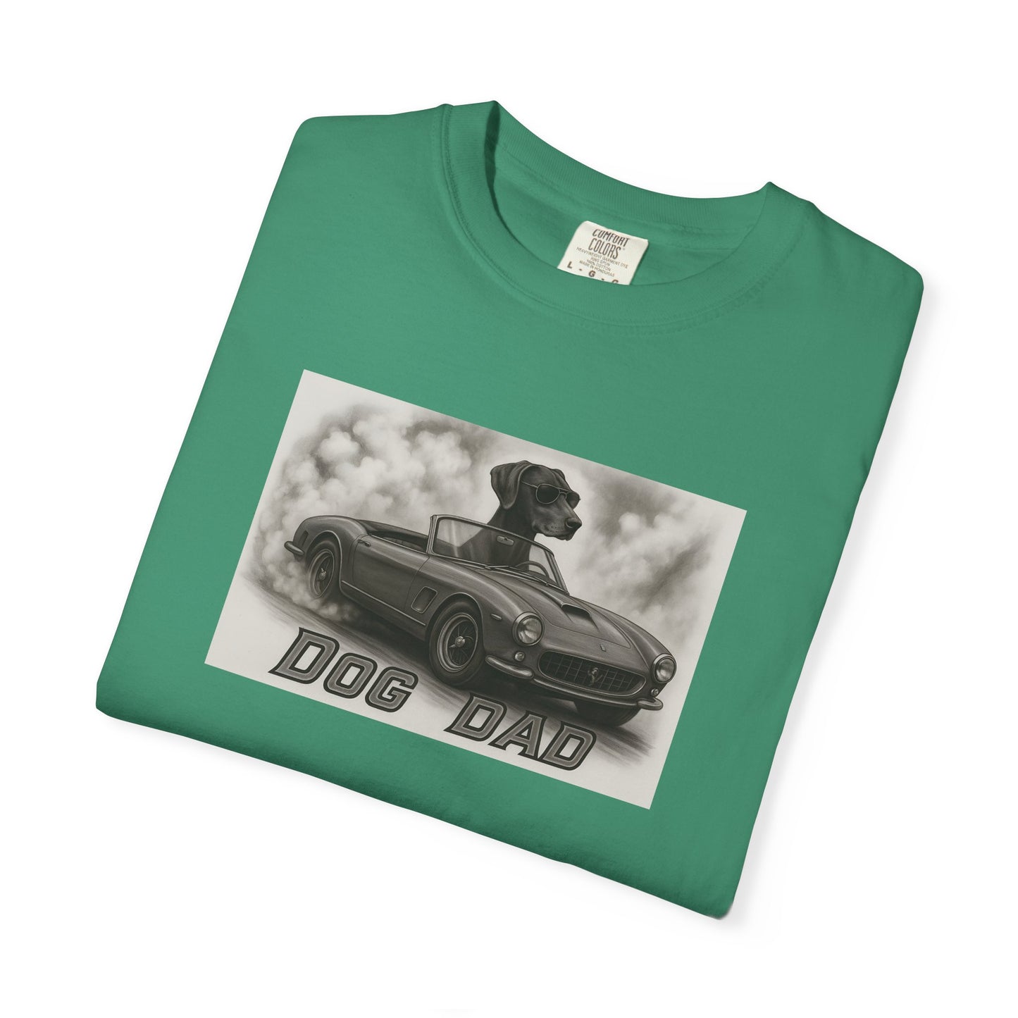 Dog Dad - German Shorthaired Pointer - Cool Dogs in Cool Cars T-Shirt Collection | Funny Dog Lover Apparel for Men