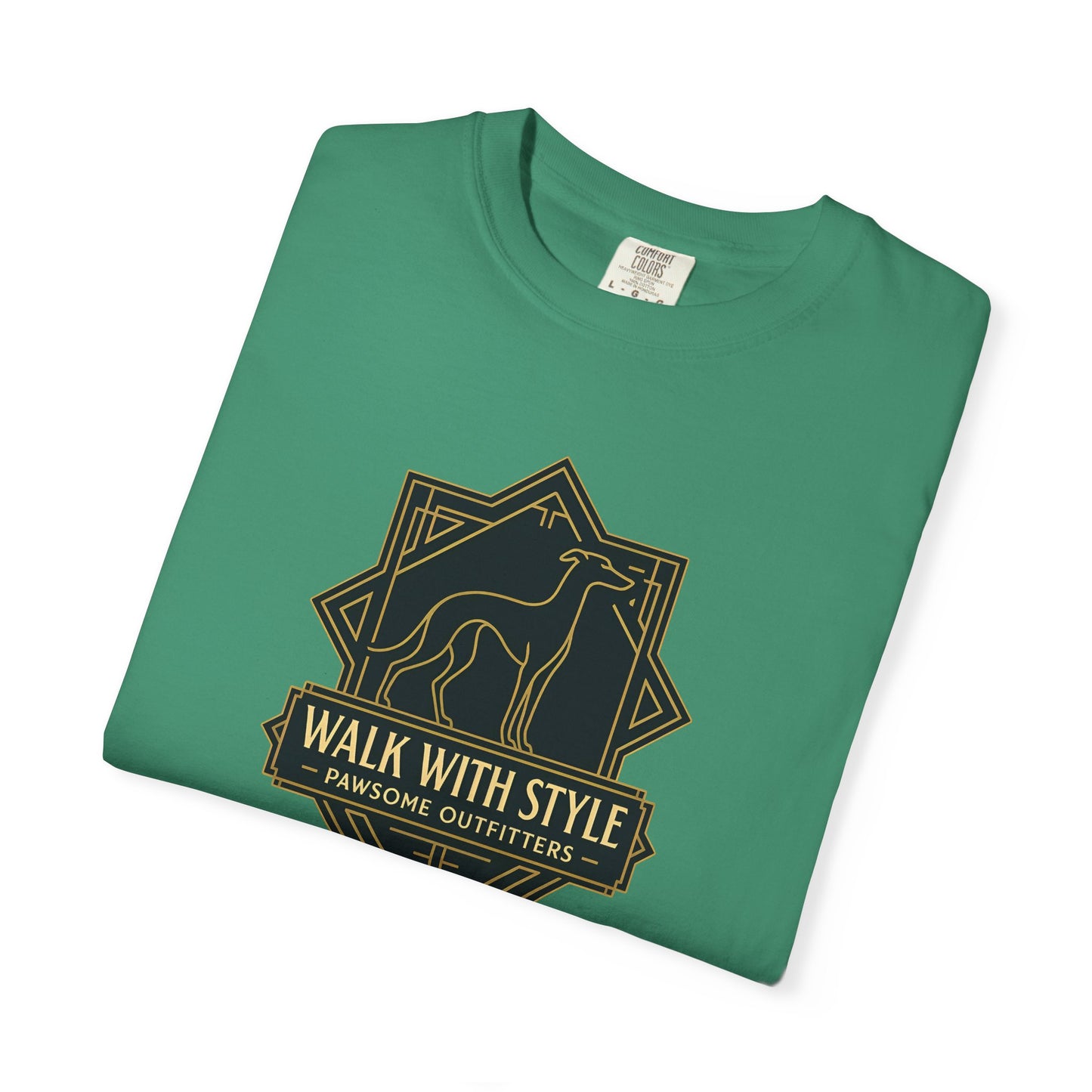 Stylish Unisex Tee - Walk with Style Graphic Shirt, Casual Wear, Gift for Dog Lovers, Relaxed Fit, Everyday Comfort