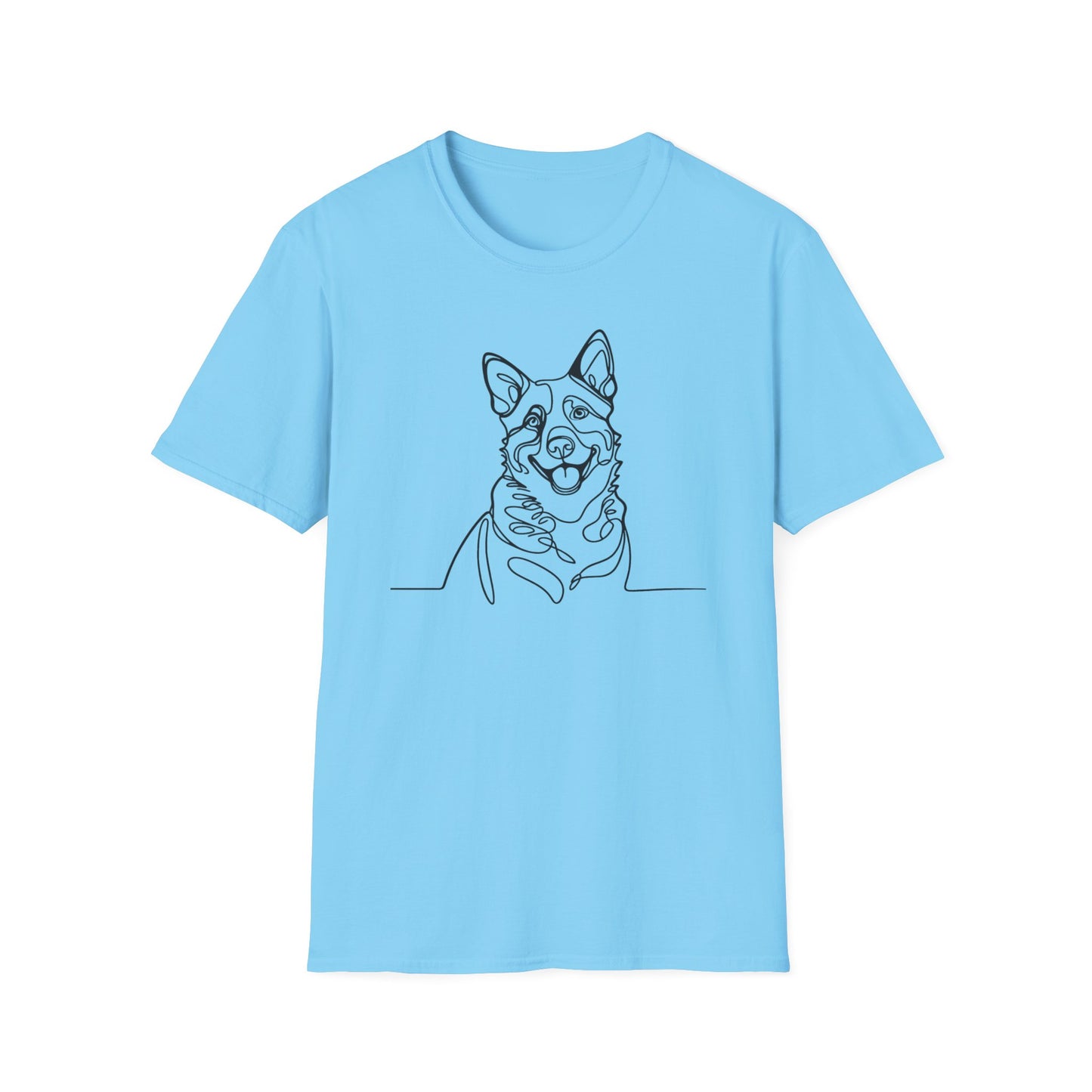 🖤 True Grit – Blue Heeler Line Art Tee