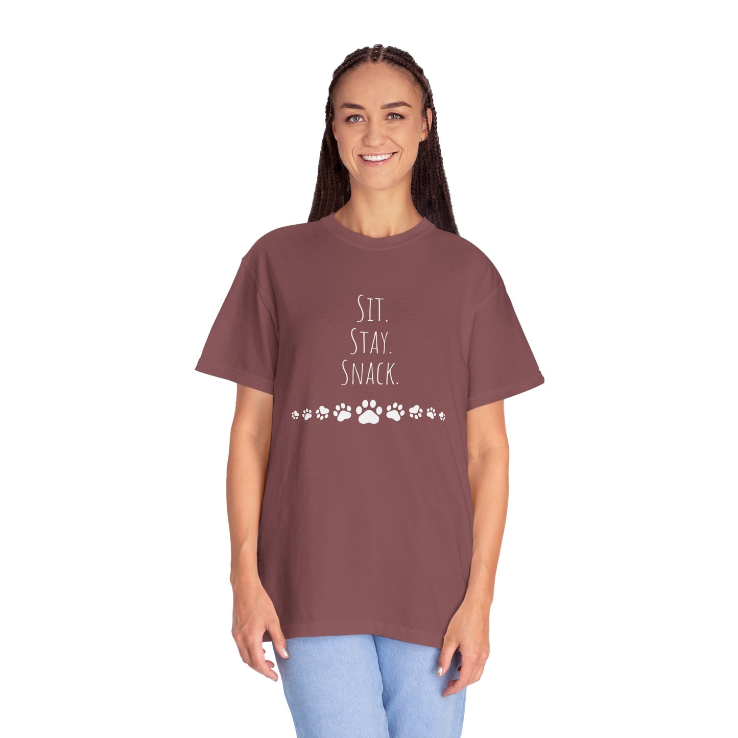 Unisex Pet Lover T-shirt - "Sit. Stay. Snack."