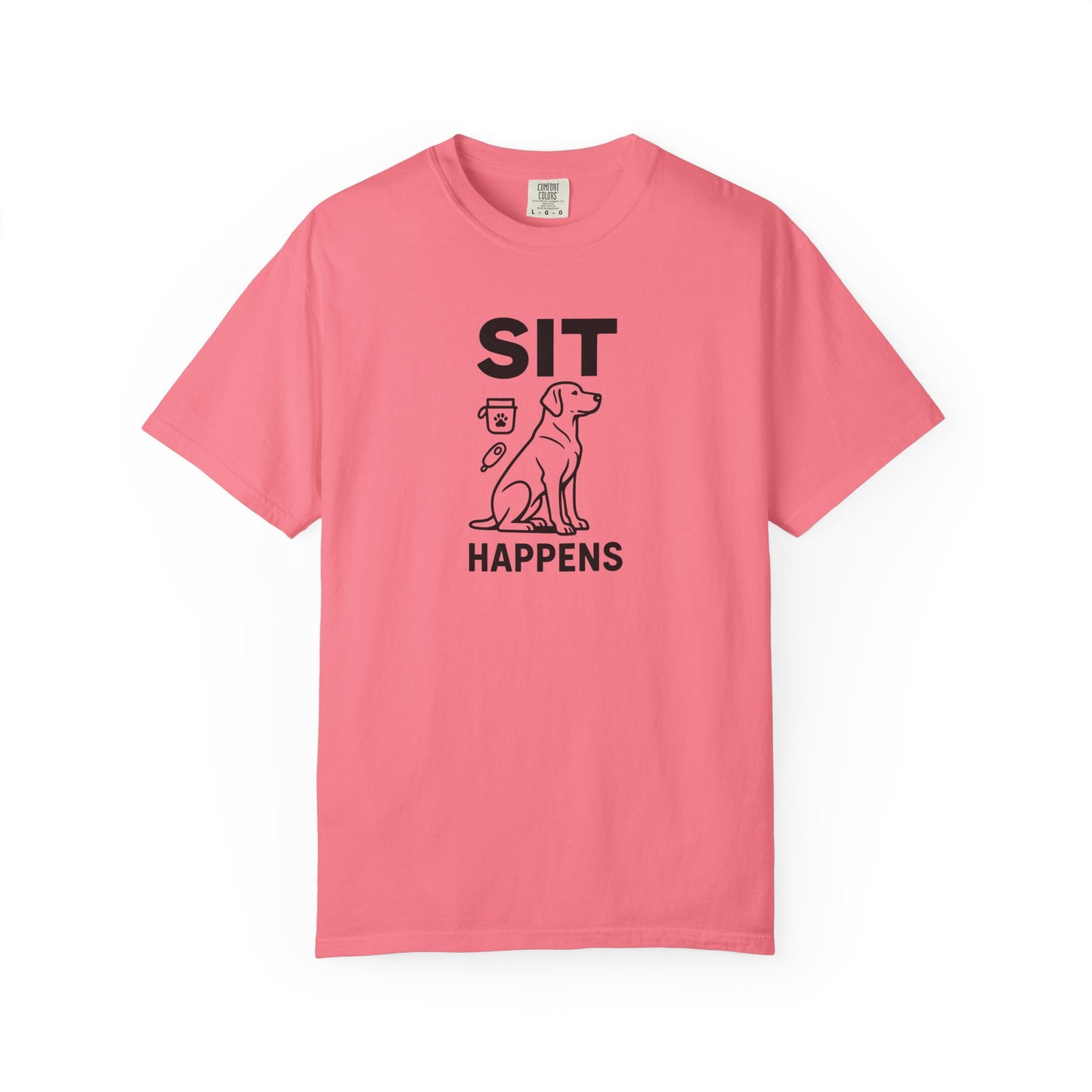 Dog Lovers Unisex T-Shirt - 'Sit Happens' Graphic Tee, Gift for Dog Owners, Pet Lovers, Casual Wear, Funny Dog Shirt