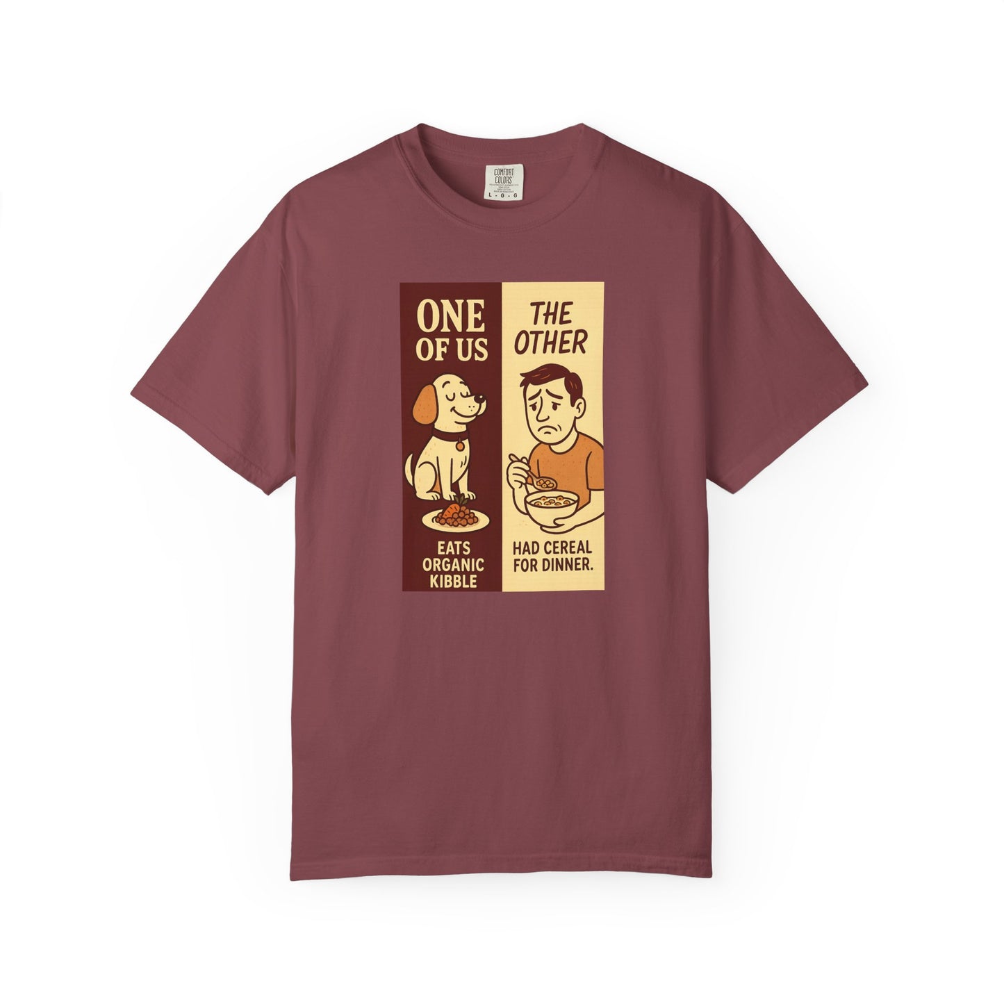 Organic Kibble T-Shirt, Funny Pet Lover Tee, Casual Unisex Apparel, Dog and Cat Humor, Gift for Animal Lovers