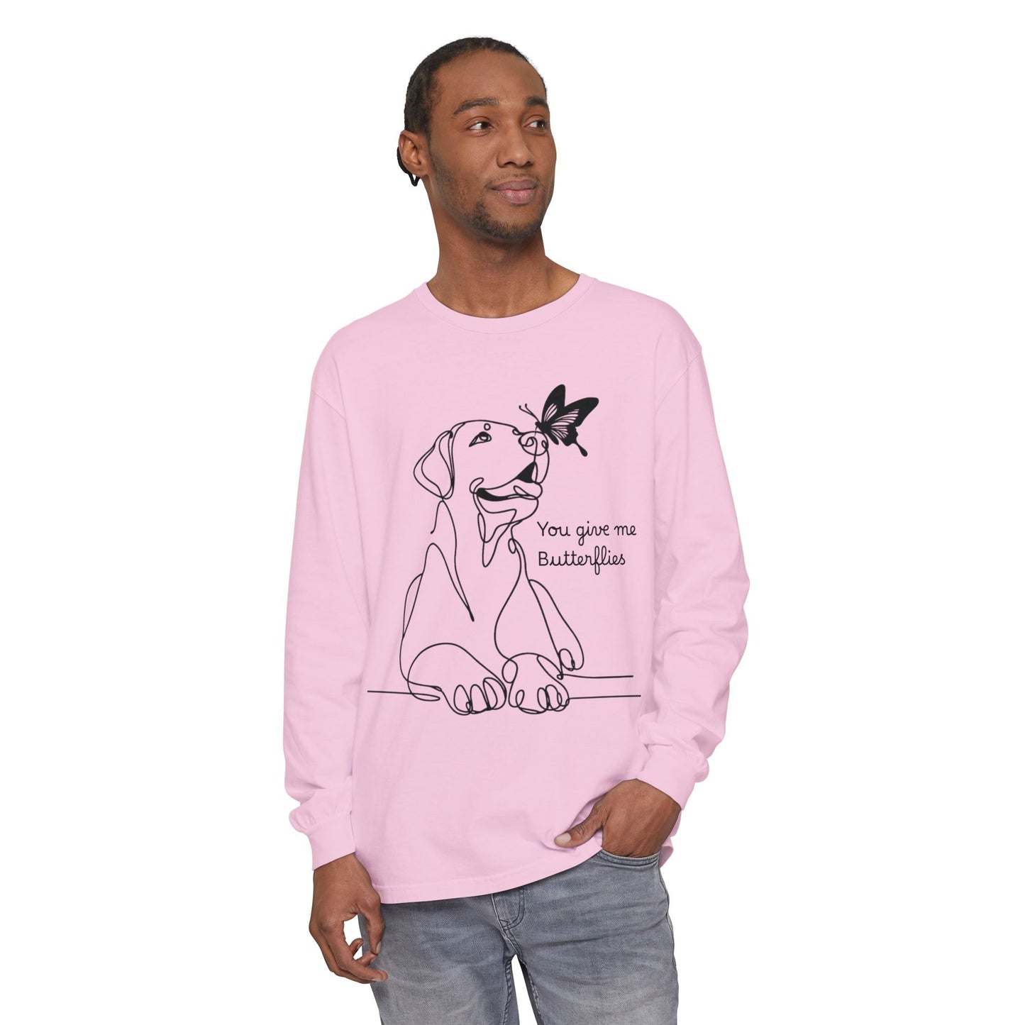 You Give Me Butterflies Dog Long Sleeve T-Shirt