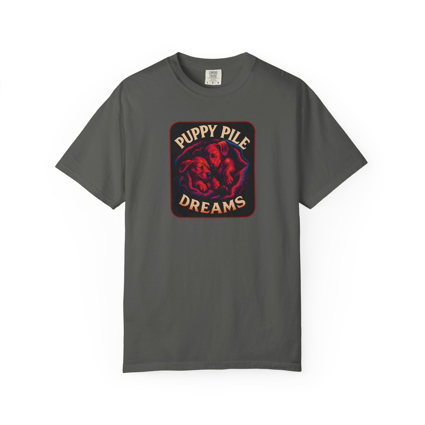 Puppy Pile Dreams T-Shirt, Unisex Tee, Dog Lover Gift, Casual Wear, Comfortable Cotton Shirt, Fun Animal Graphic Tee