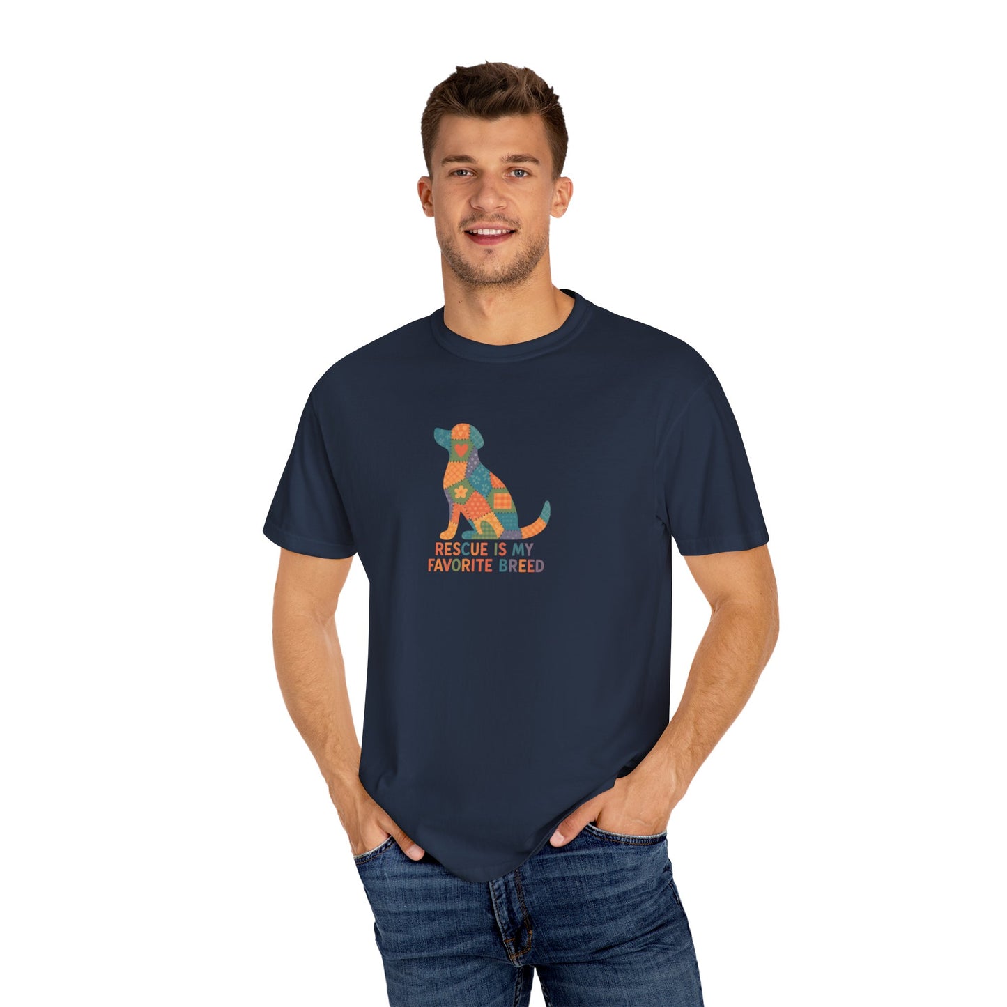 Rescue Is My Favorite Breed Unisex T-Shirt - Dog Lover Gift, Animal Rescue T-shirt, Casual Wear, Pet Adoption Tee, Gift for Dog Owners