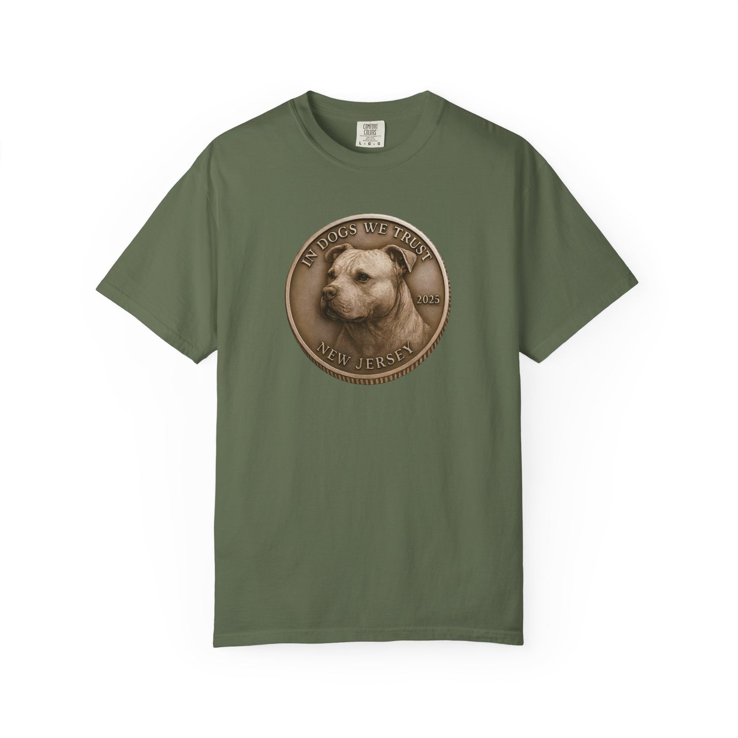 New Jersey State Coin T-Shirt Collection - Proud Dog Breed Illustrations