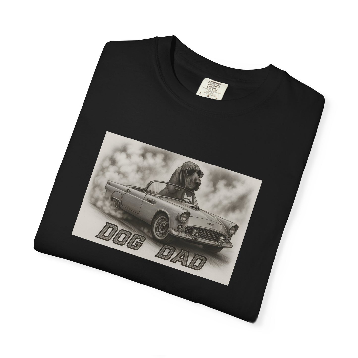 Dog Dad - Bloodhound - Cool Dogs in Cool Cars T-Shirt Collection | Funny Dog Lover Apparel for Men