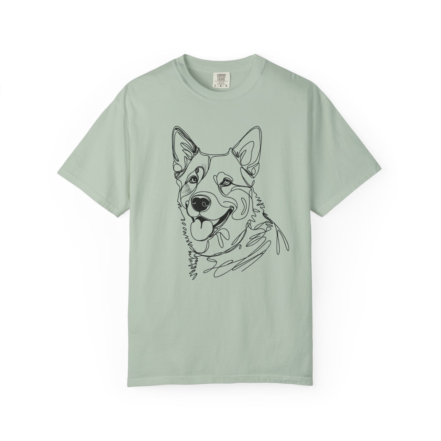 🖤 True Grit – Blue Heeler Line Art Tee