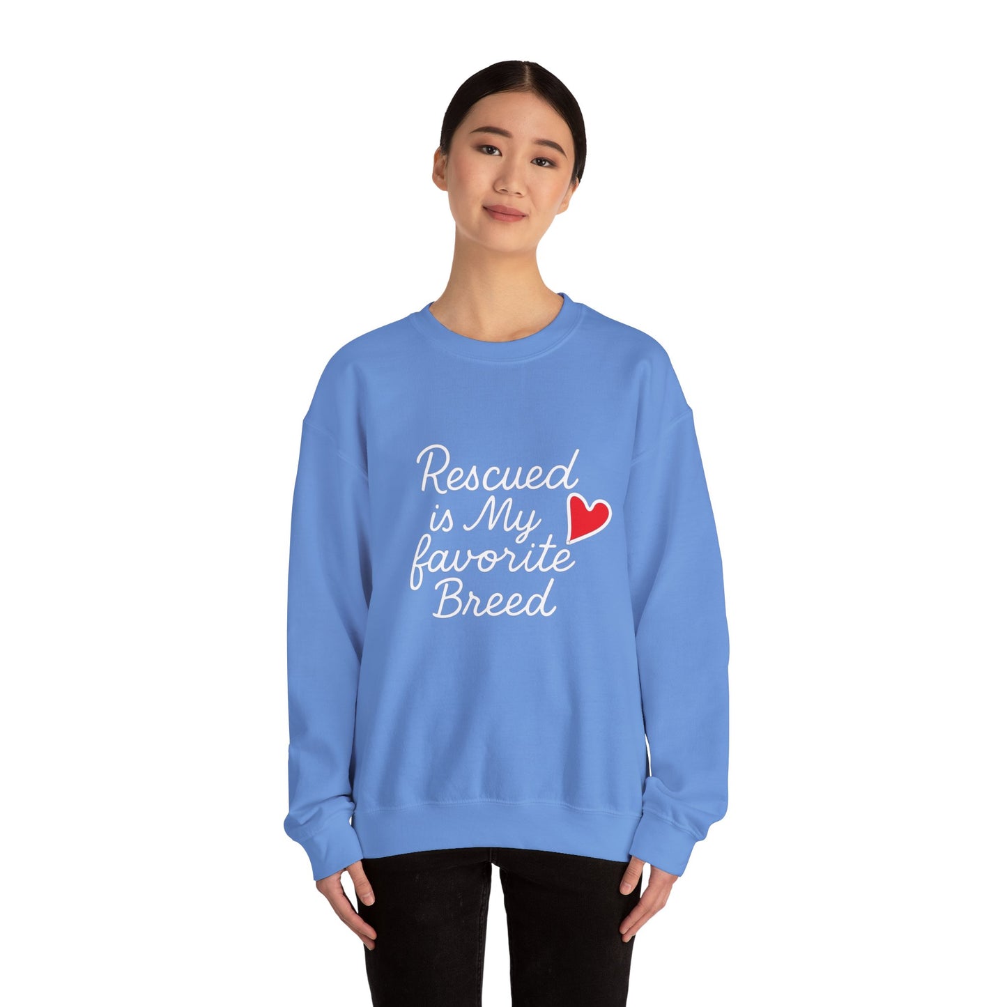 ❤️ Rescued Is My Favorite Breed – Cozy Statement Sweatshirt