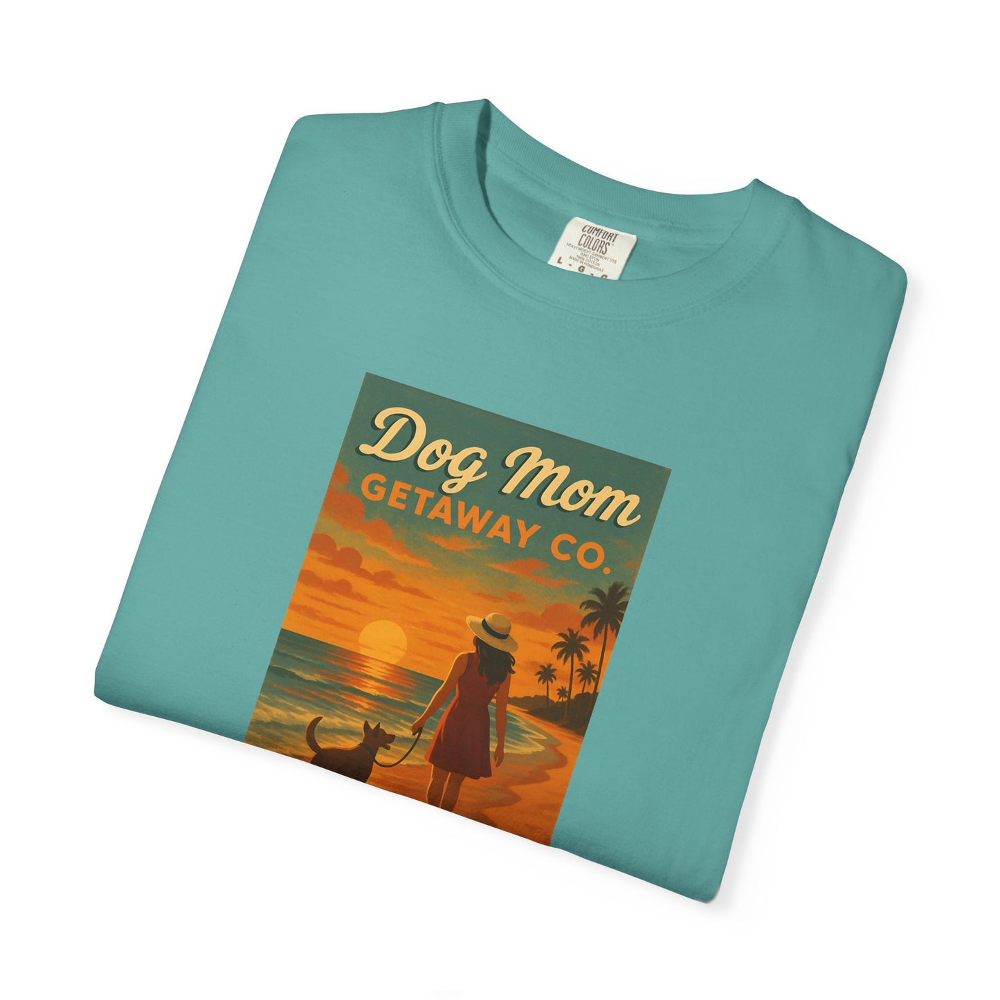Dog Mom Sunset Tee, Unisex T-Shirt, Dog Lover Gift, Summer Vacation Shirt, Pet Parent Apparel, Casual Everyday Wear
