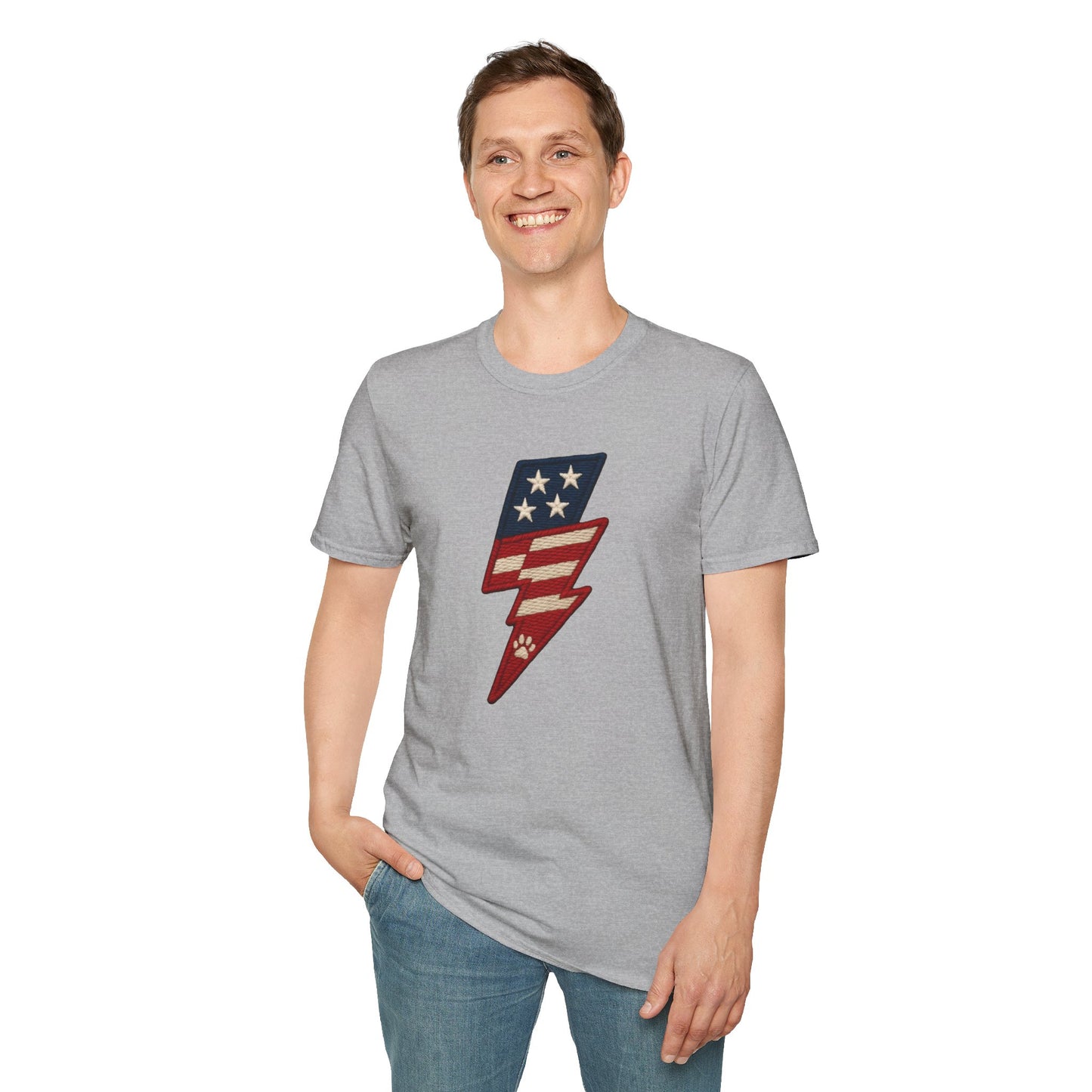 Patriotic Unisex T-Shirt with Flag Design, USA Pride Shirt, Everyday Wear, 4th of July Gift, Casual Style, American Flag Tee