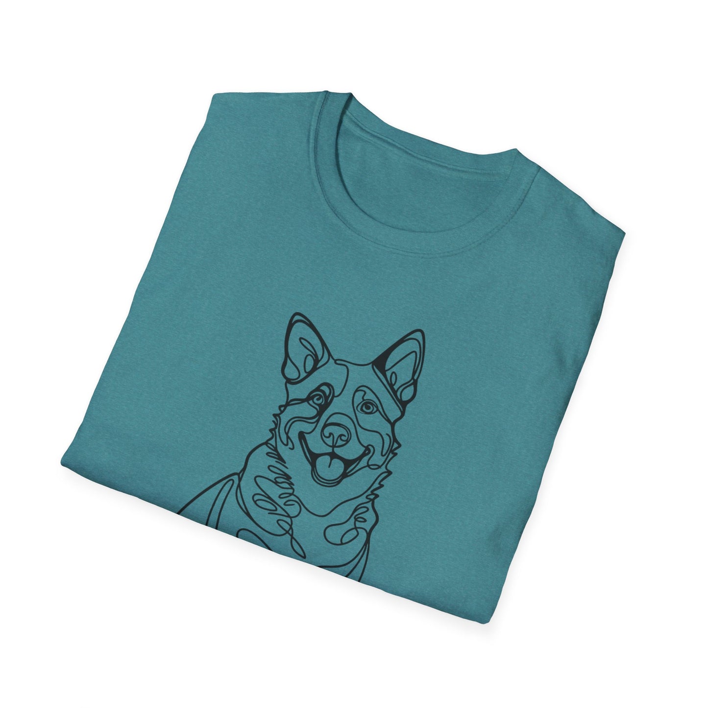 🖤 True Grit – Blue Heeler Line Art Tee