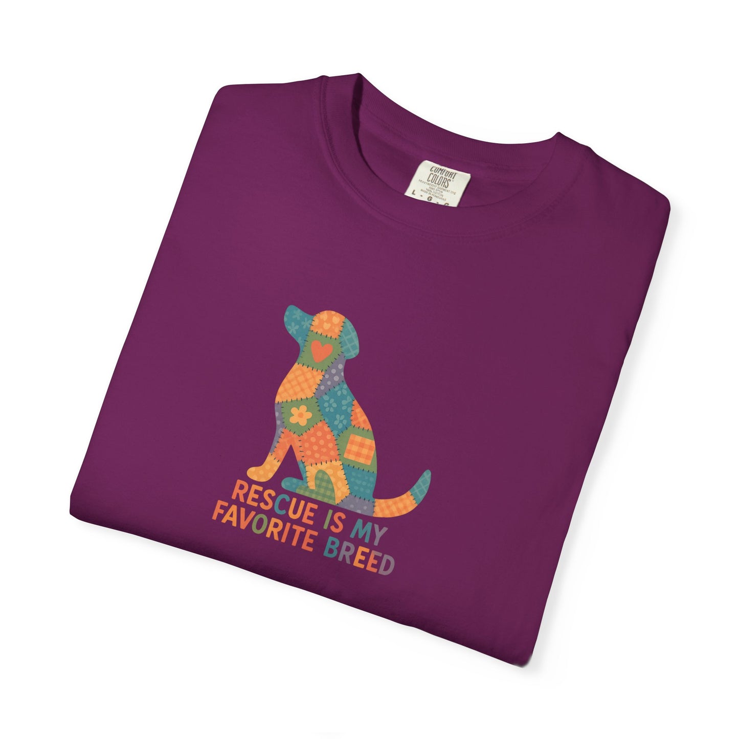 Rescue Is My Favorite Breed Unisex T-Shirt - Dog Lover Gift, Animal Rescue T-shirt, Casual Wear, Pet Adoption Tee, Gift for Dog Owners