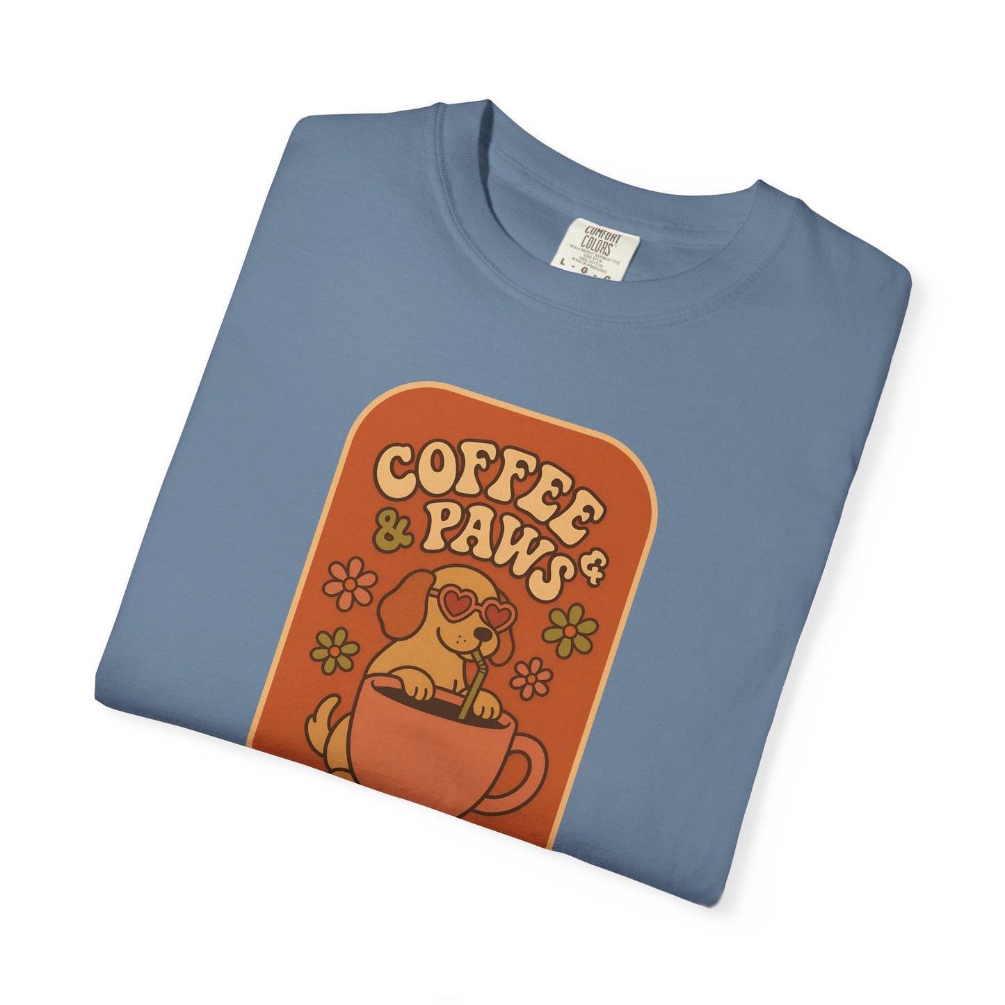 Coffee Paws Unisex T-shirt - Perfect for Dog Lovers, Casual Wear, Gift for Pet Owners, Cozy Vibe, Every Day Wear