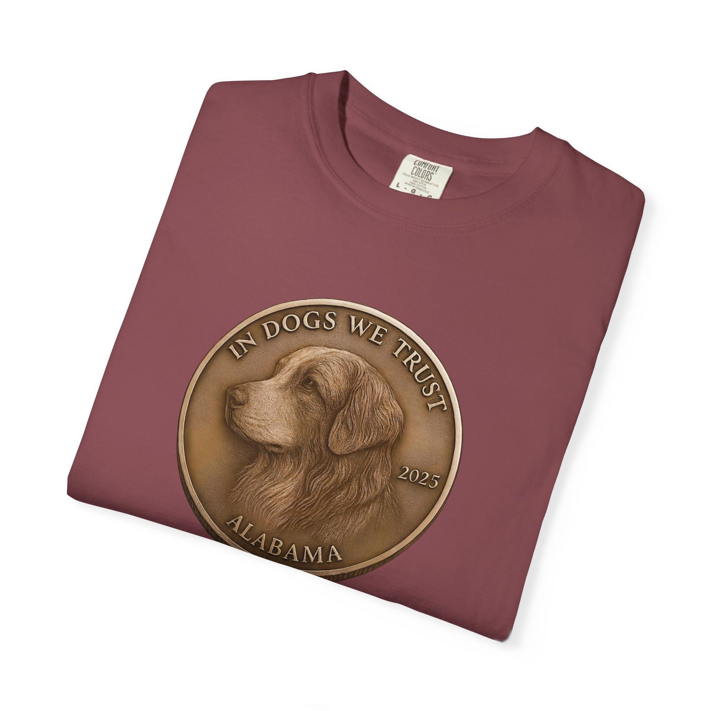 Alabama State Coin T-Shirt Collection - Proud Dog Breed Illustrations