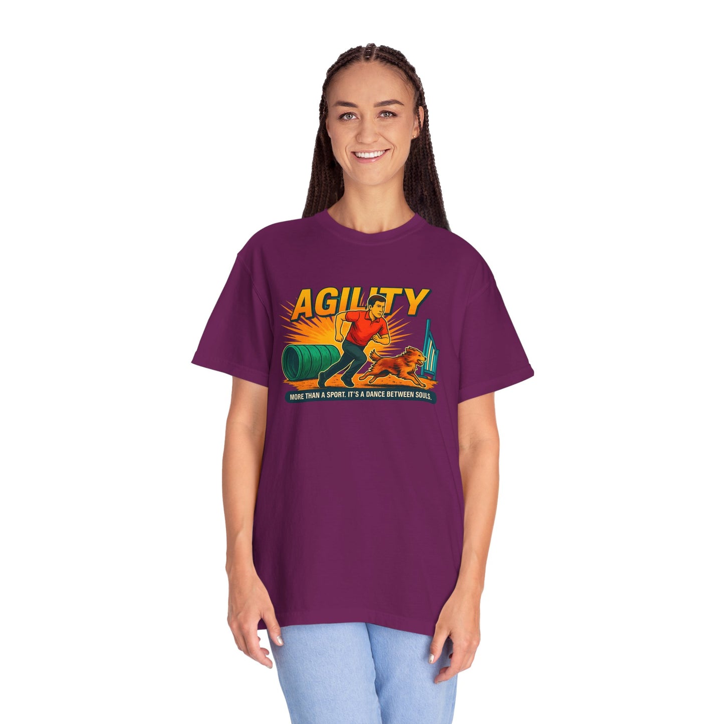 Agility Unisex Garment-Dyed T-Shirt - More Than a Sport, It's a Dance Between Souls