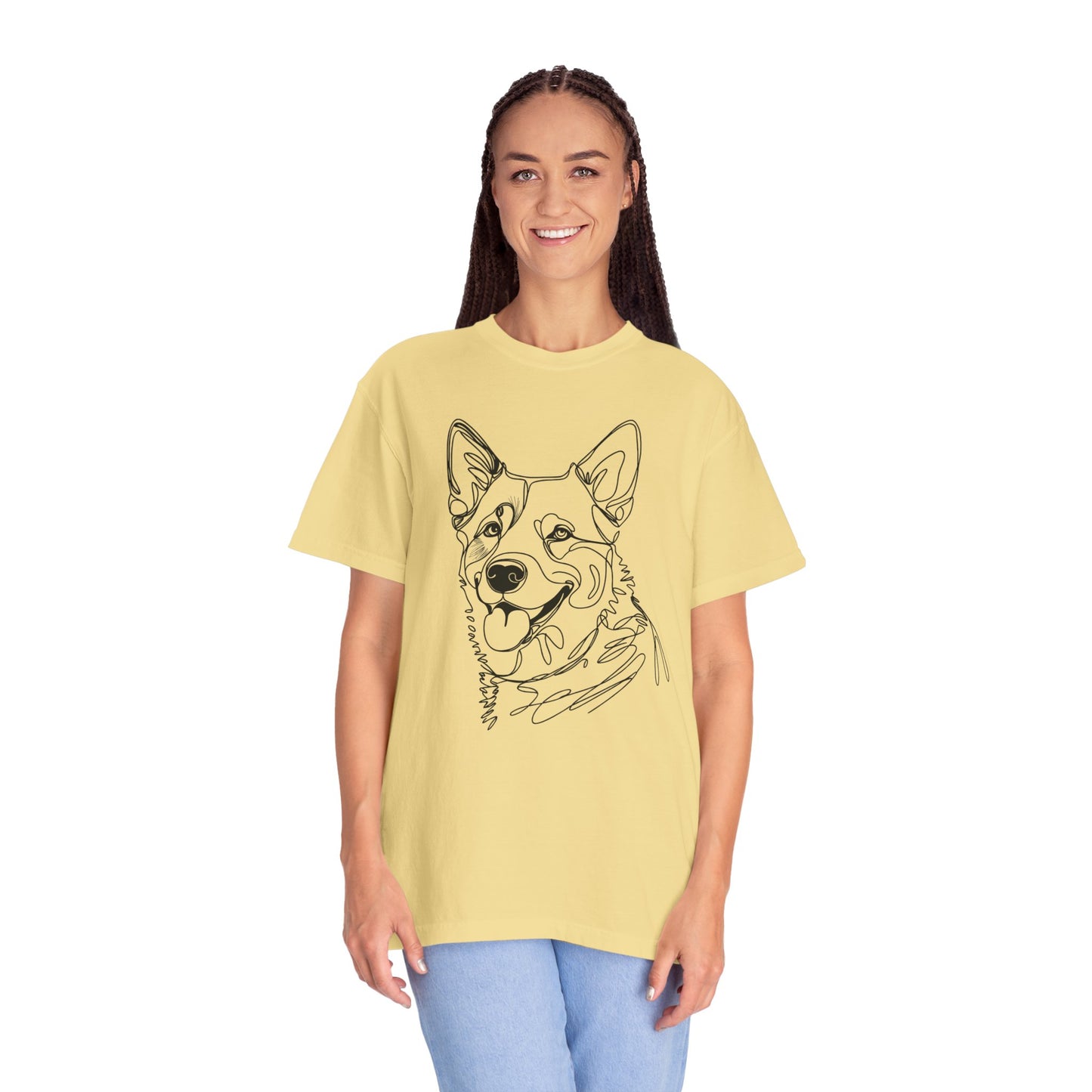 🖤 True Grit – Blue Heeler Line Art Tee