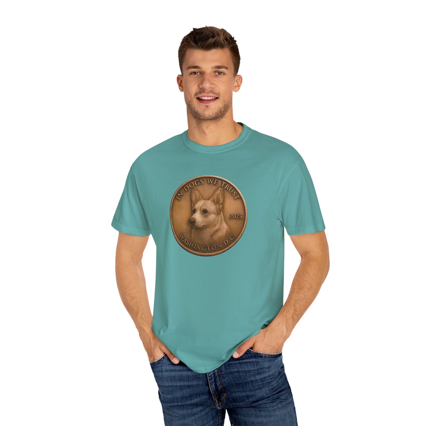 Washington DC State Coin T-Shirt Collection - Proud Dog Breed Illustrations