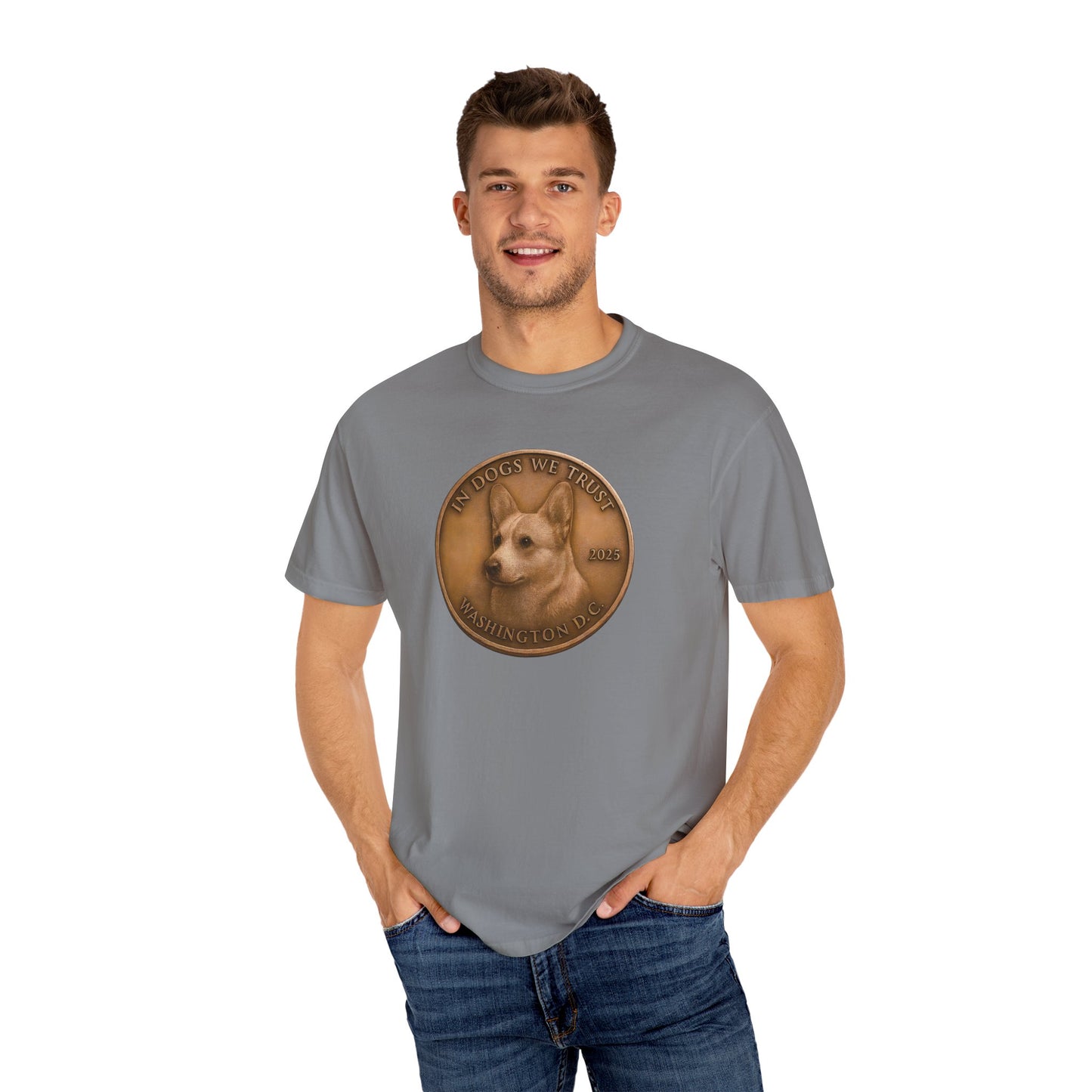 Washington DC State Coin T-Shirt Collection - Proud Dog Breed Illustrations