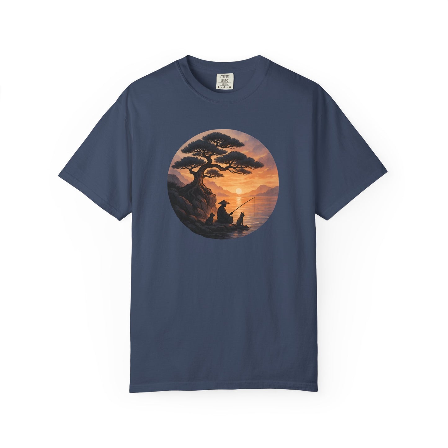 Vintage Sunset Fisherman Unisex T-shirt