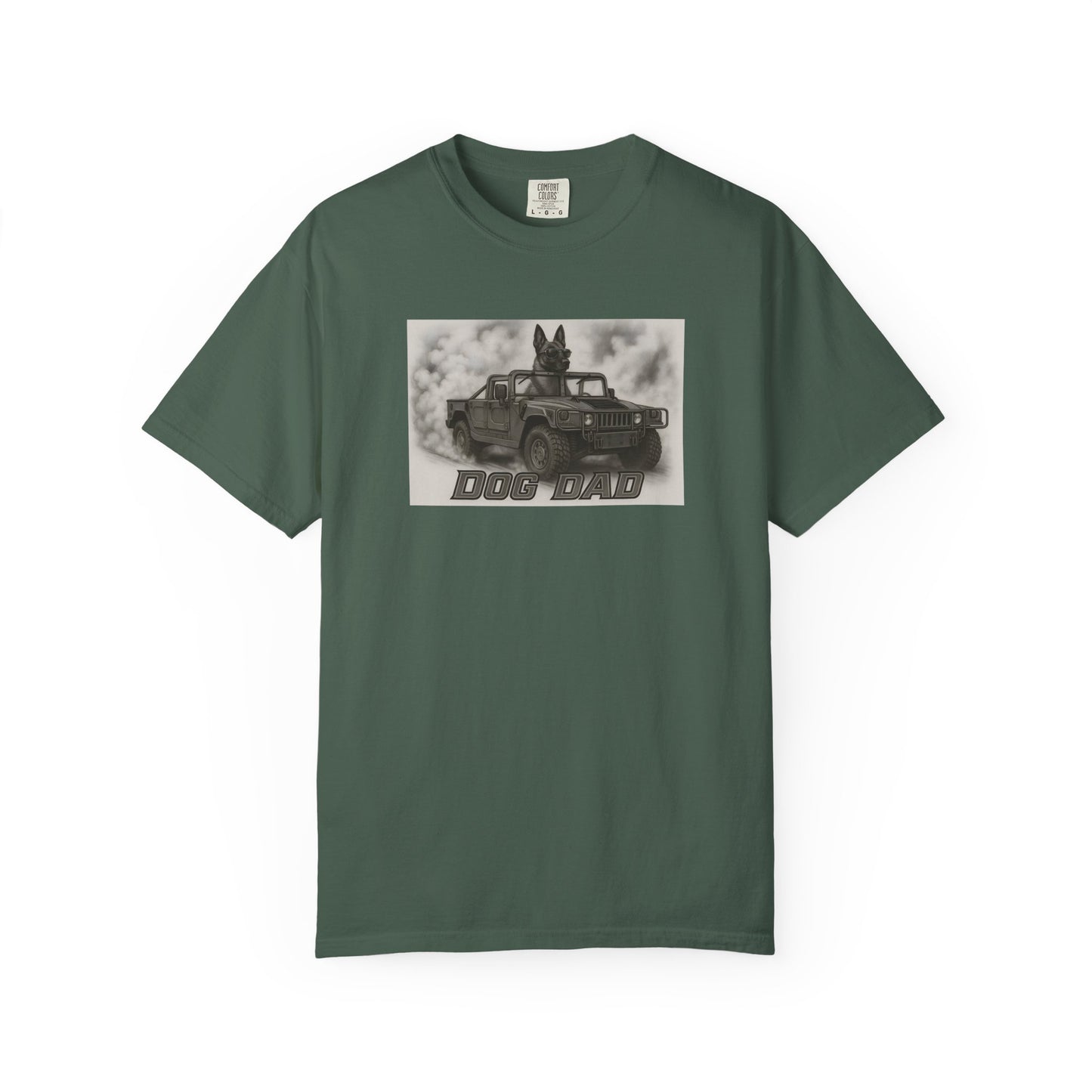 Dog Dad - Belgium Malinois - Cool Dogs in Cool Cars T-Shirt Collection | Funny Dog Lover Apparel for Men