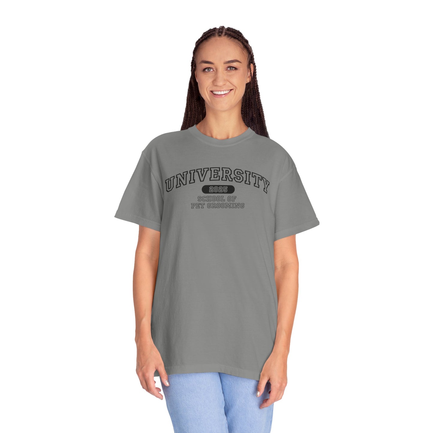 University School of Pet Grooming Unisex Garment-Dyed T-Shirt - University Style