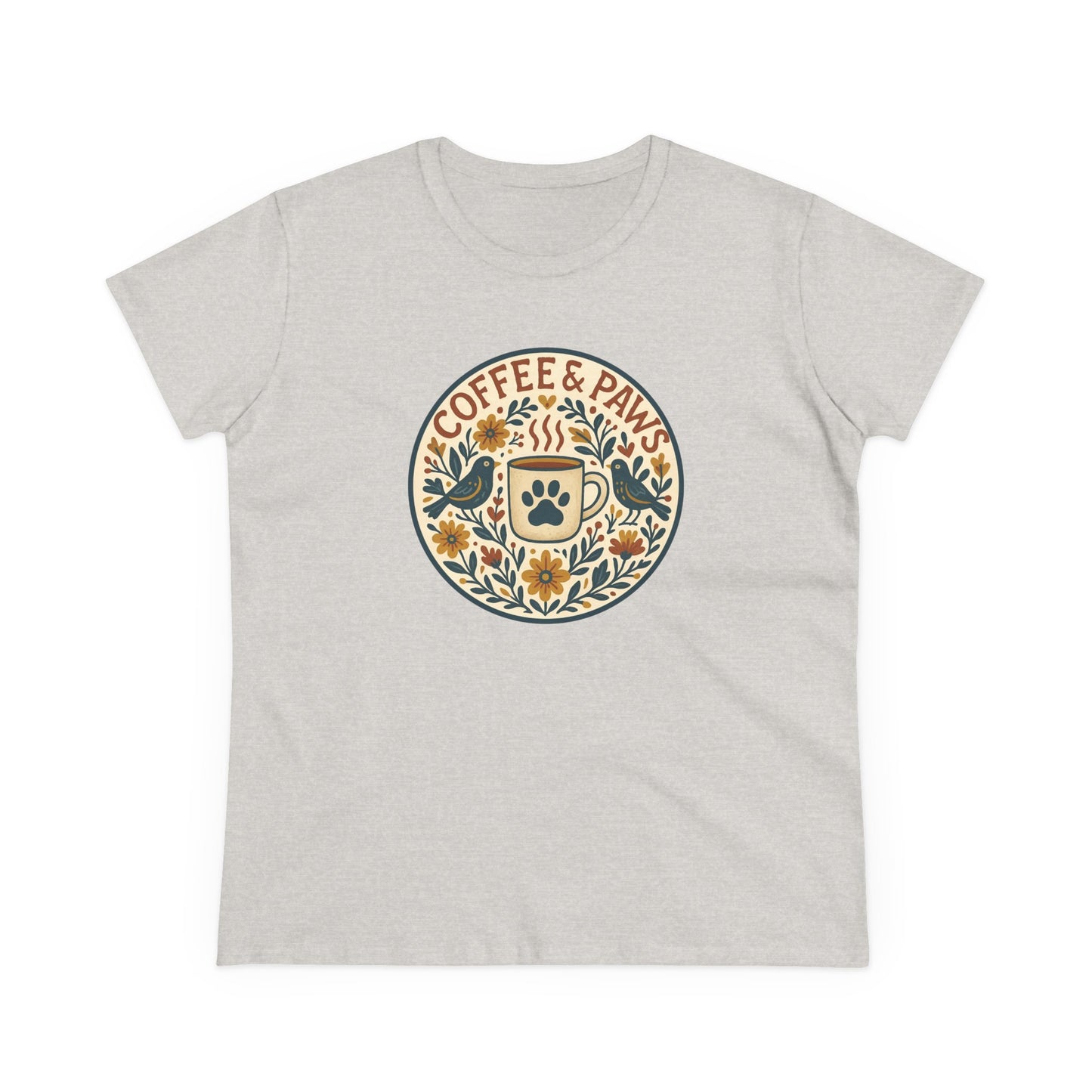 Cozy Coffee & Paws Tee, Casual Animal Lover T-Shirt, Gift for Pet Owners, Cute Coffee Shirt, Summer Essentials, Coffee Lover Apparel