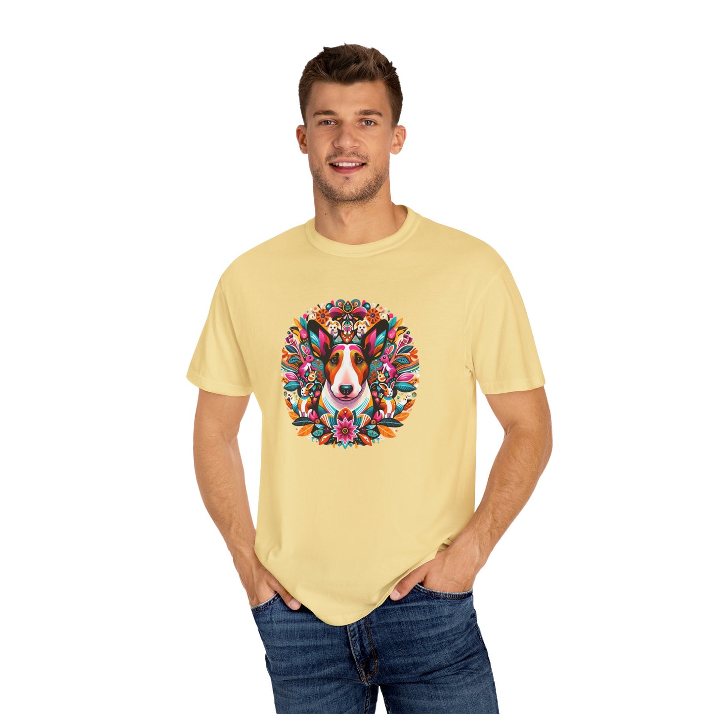 Colorful Dog Lover T-Shirt | Unisex Garment-Dyed Tee