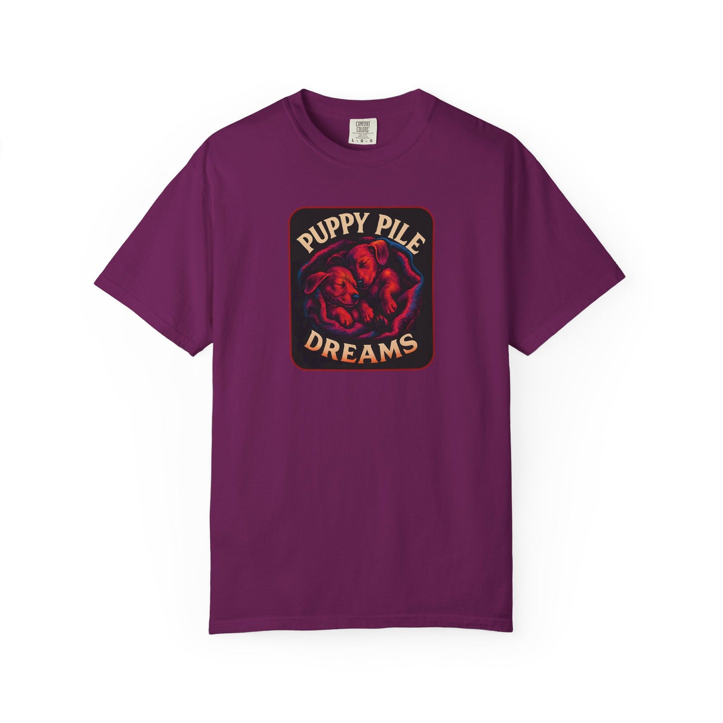 Puppy Pile Dreams T-Shirt, Unisex Tee, Dog Lover Gift, Casual Wear, Comfortable Cotton Shirt, Fun Animal Graphic Tee