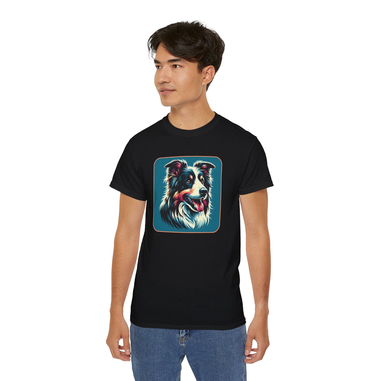 ⚡ Brain & Beauty – Colorful Border Collie Tee - Perfect for Pet Lovers