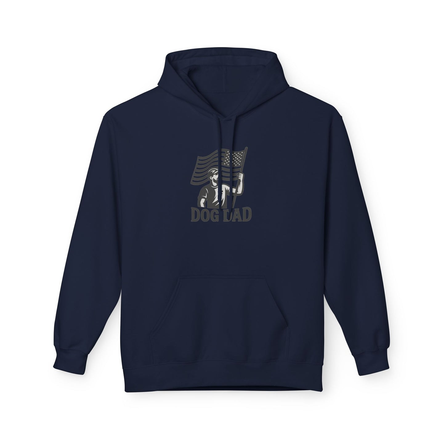 Dog Dad Fleece Hoodie, Unisex Softstyle Hooded Sweatshirt, Perfect Gift for Dog Lovers, Comfortable and Stylish