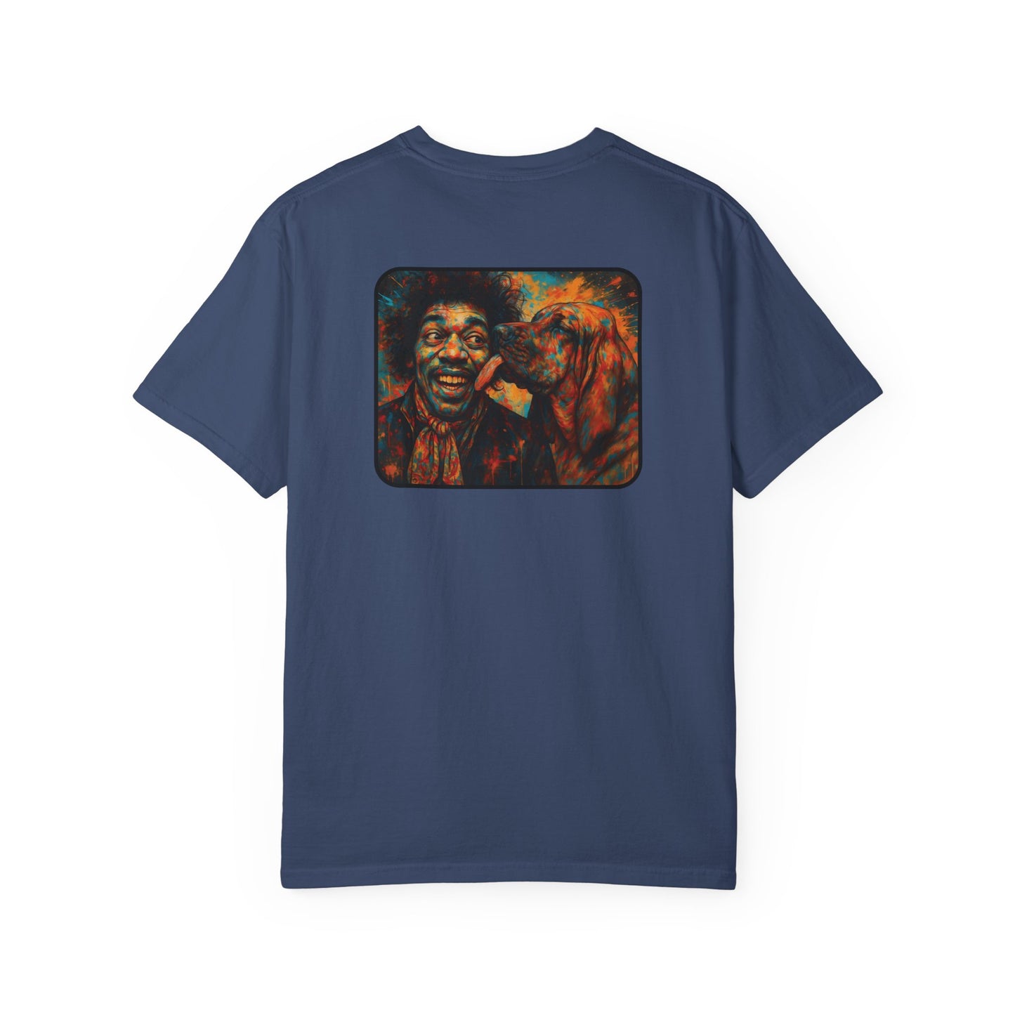 Psychedelic Dog T-Shirt - Jimi Hendrix Fun Humorous Design for Men and Women