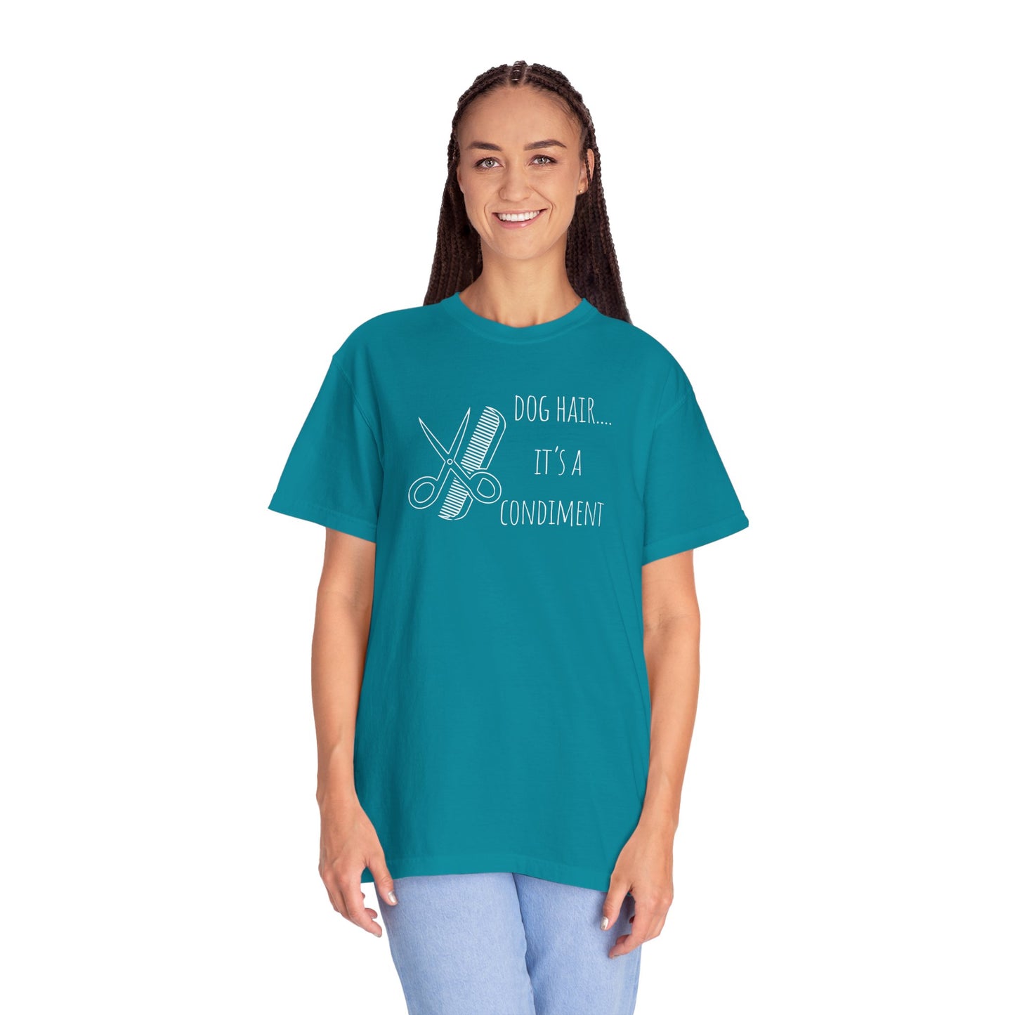 Dog Lover Unisex T-shirt - 'Dog Hair... It's a Condiment'