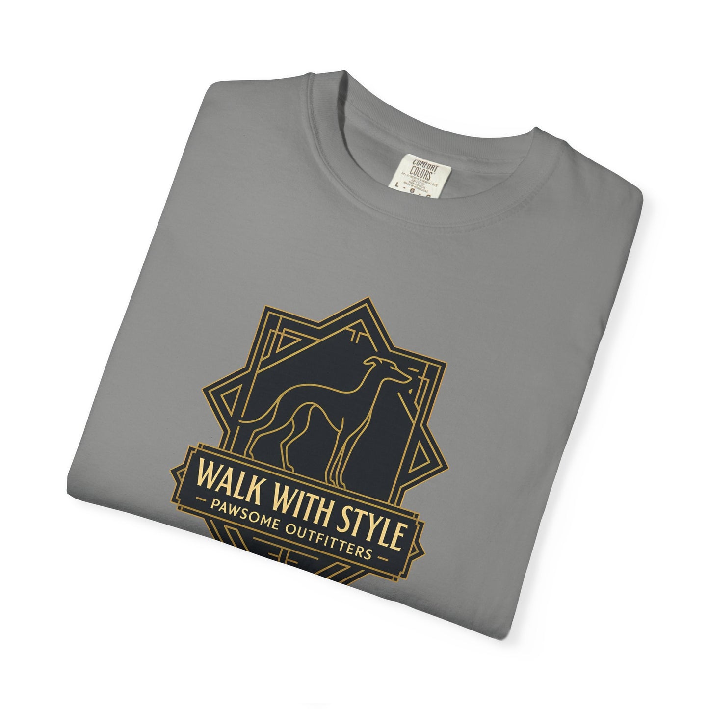 Stylish Unisex Tee - Walk with Style Graphic Shirt, Casual Wear, Gift for Dog Lovers, Relaxed Fit, Everyday Comfort