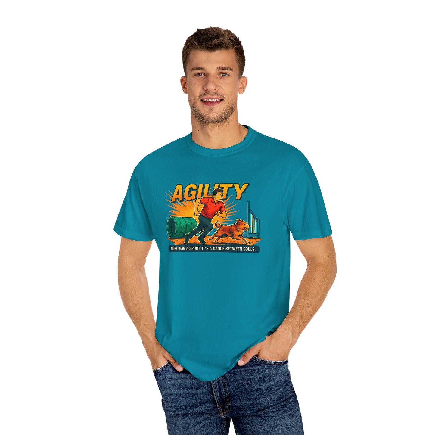Agility Unisex Garment-Dyed T-Shirt - More Than a Sport, It's a Dance Between Souls