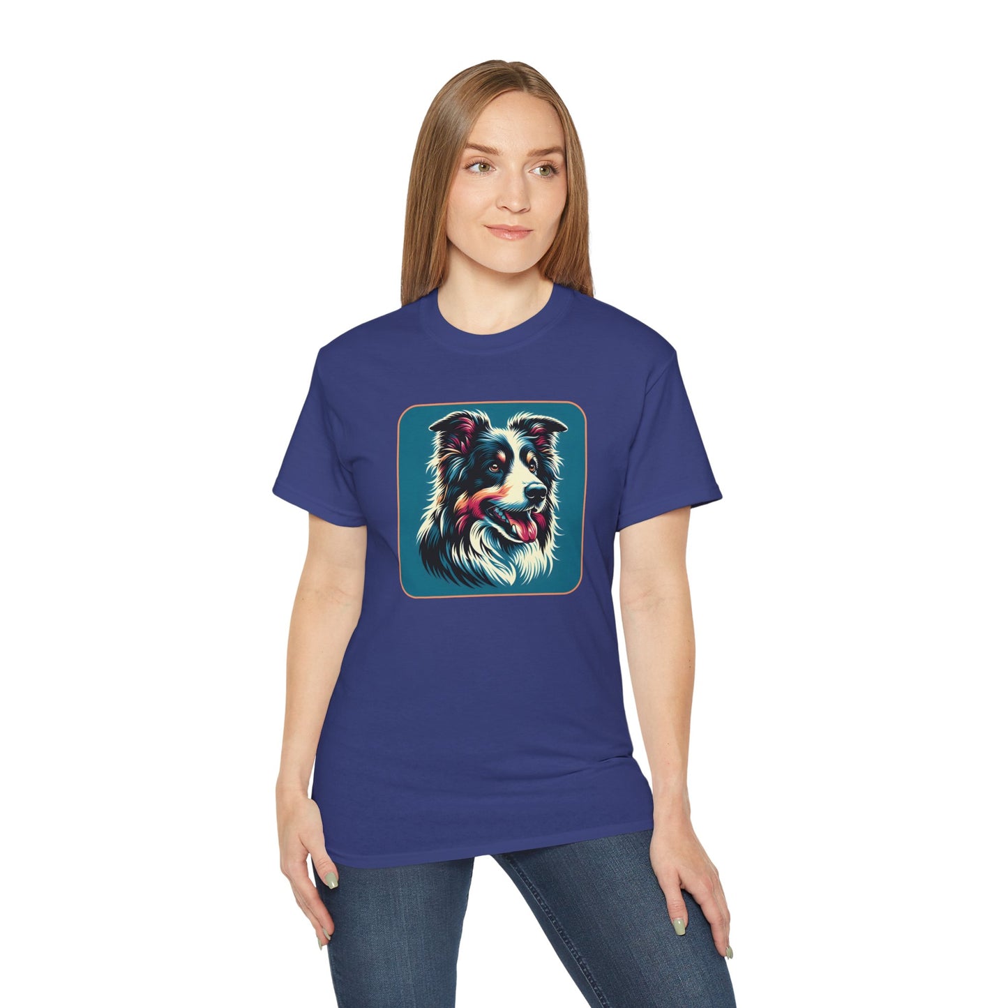 ⚡ Brain & Beauty – Colorful Border Collie Tee - Perfect for Pet Lovers