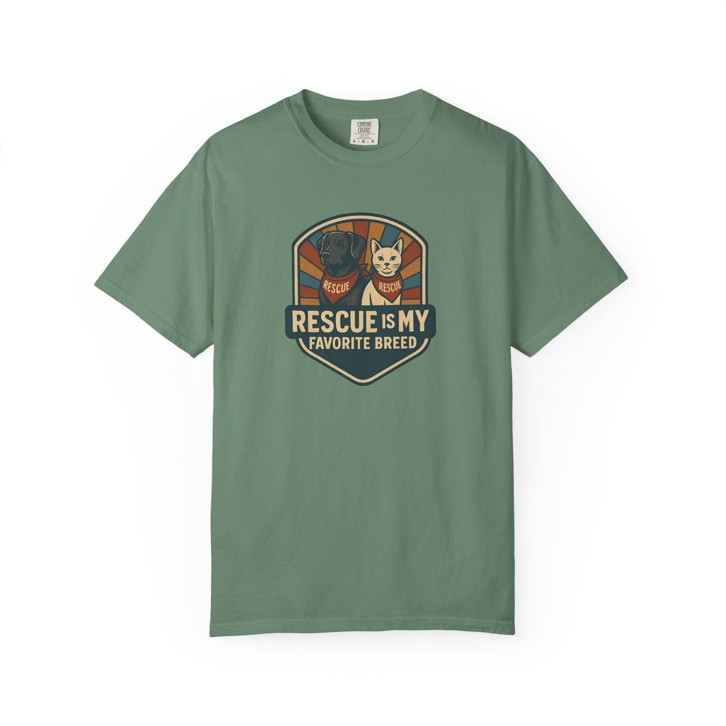 Rescue is My Favorite Breed T-Shirt, Unisex Animal Lover Tee, Pet Adoption Gift, Casual Wear, Dog Lover Shirt, Gift for Him/Her