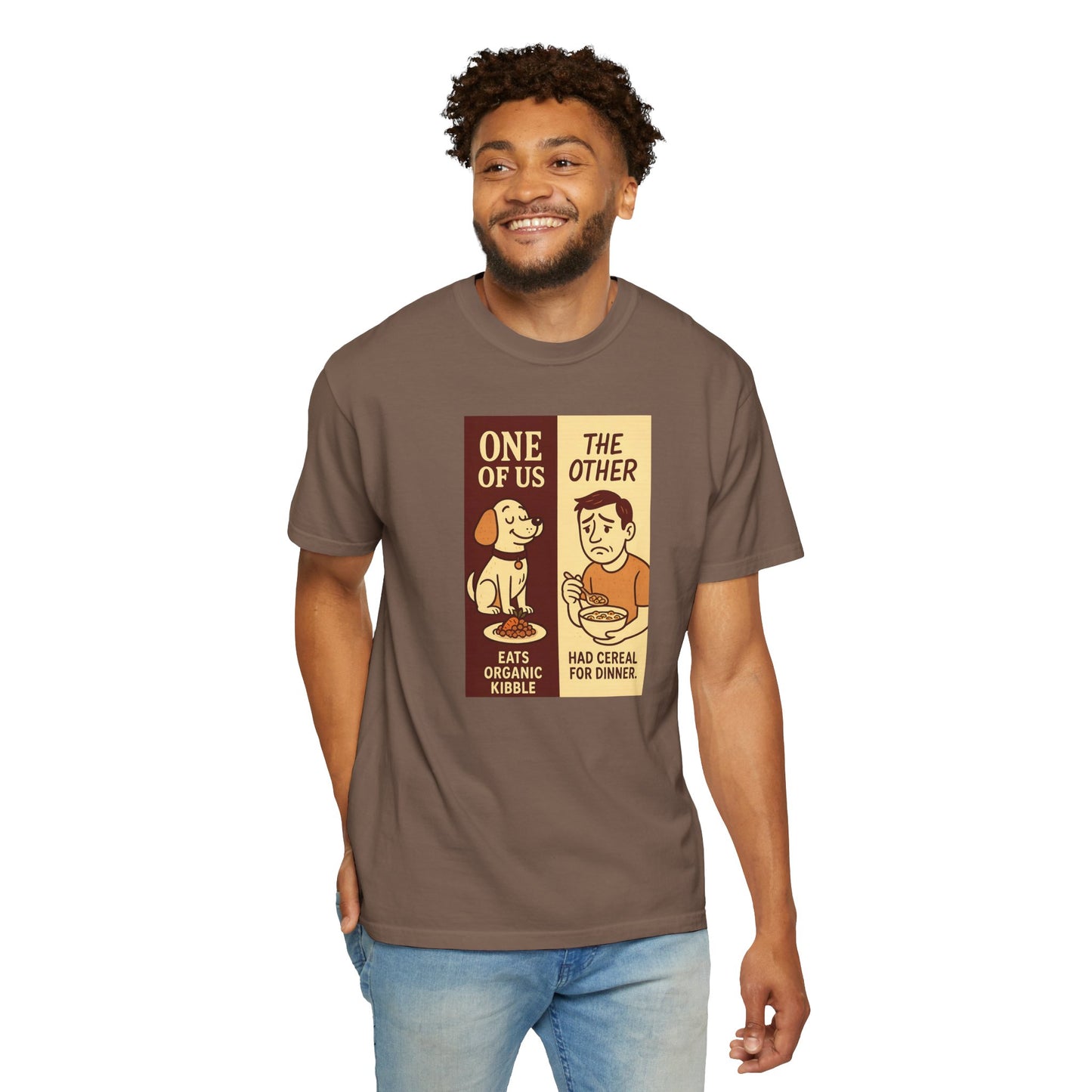 Organic Kibble T-Shirt, Funny Pet Lover Tee, Casual Unisex Apparel, Dog and Cat Humor, Gift for Animal Lovers