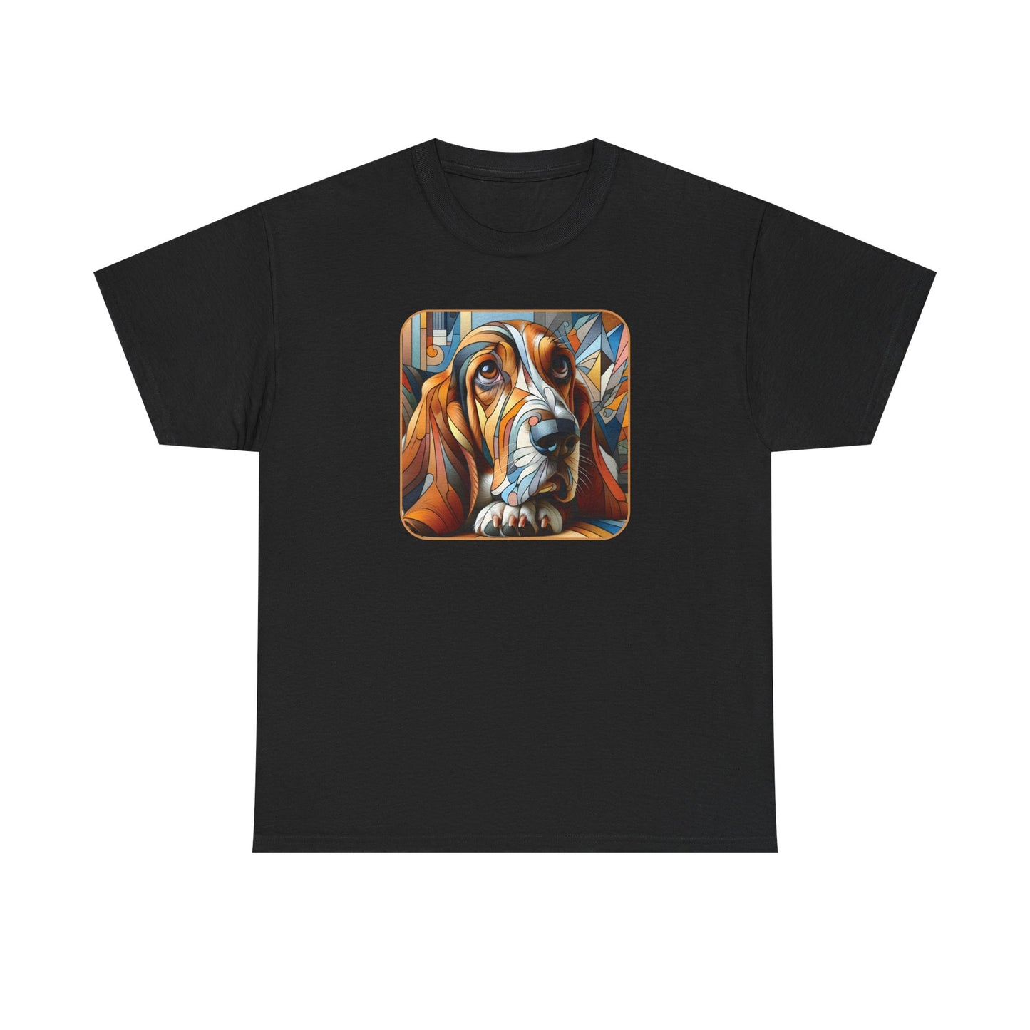 “Petcasso Basset Hound: Abstract Loyalty Tee”