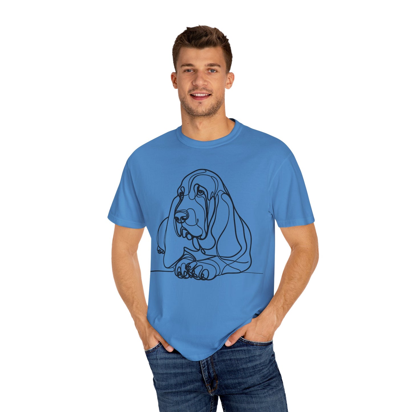 Basset Hound Line Art T-Shirt