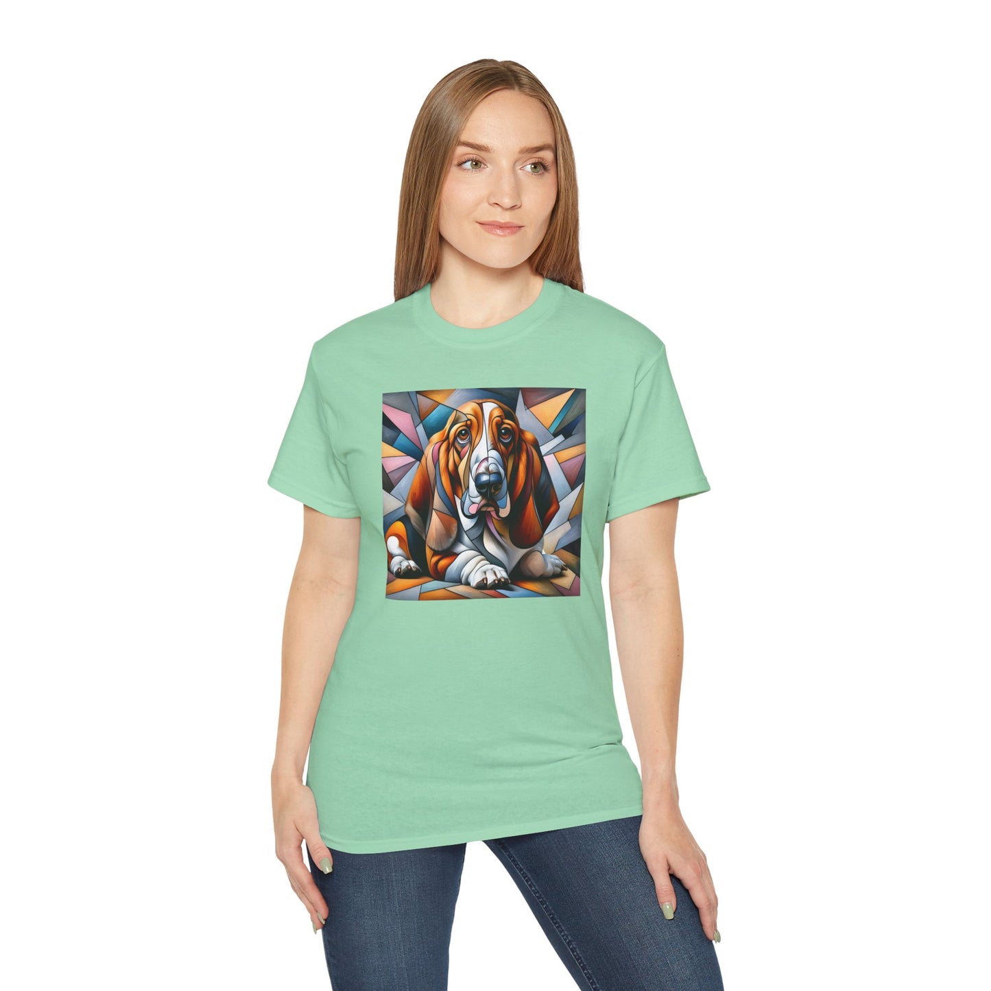 “Melancholy Muse – Petcasso Basset Hound Tee” - Perfect Gift for Dog Lovers